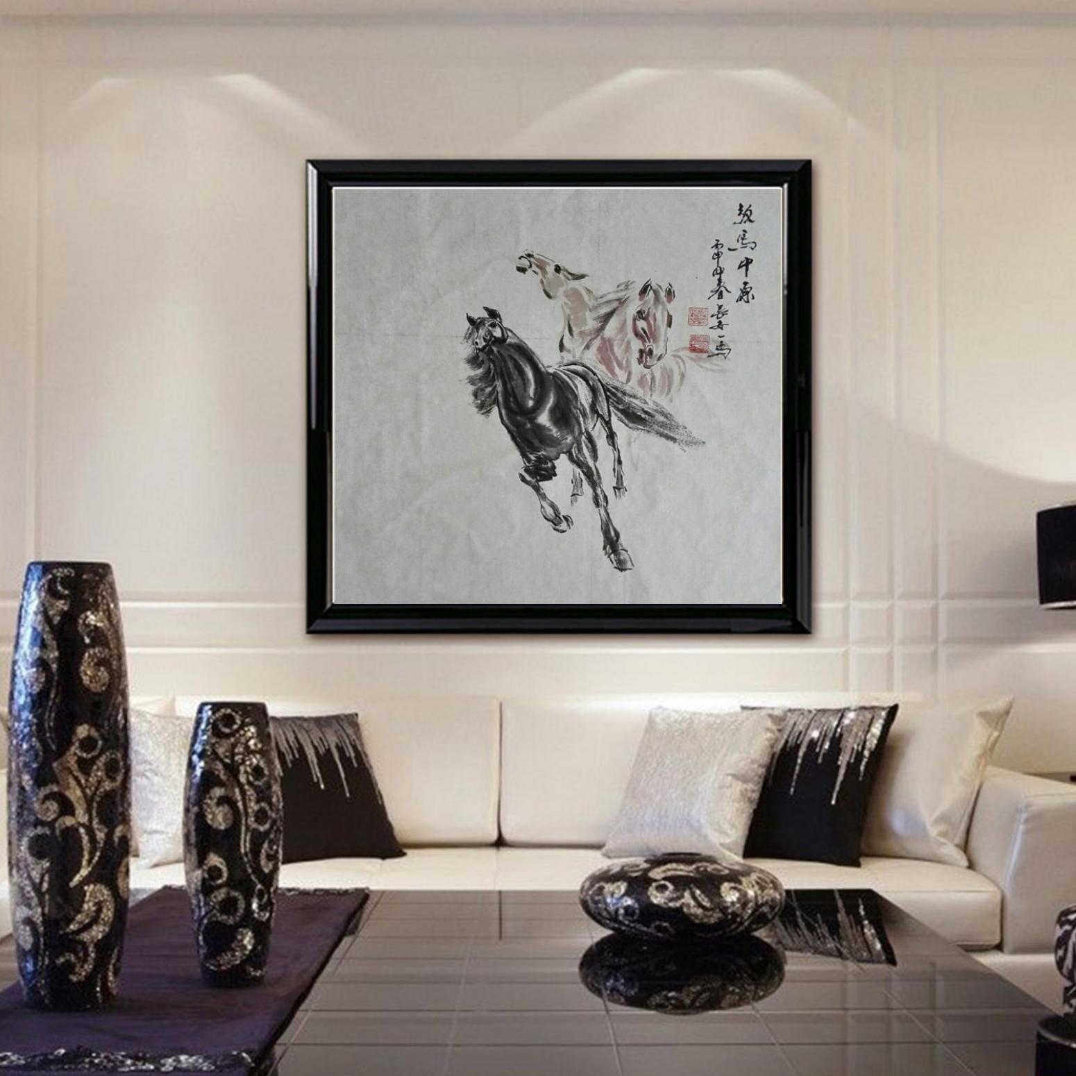 邵西安國(guó)畫(huà)作品《【放馬中原】作者邵西安》【圖3】