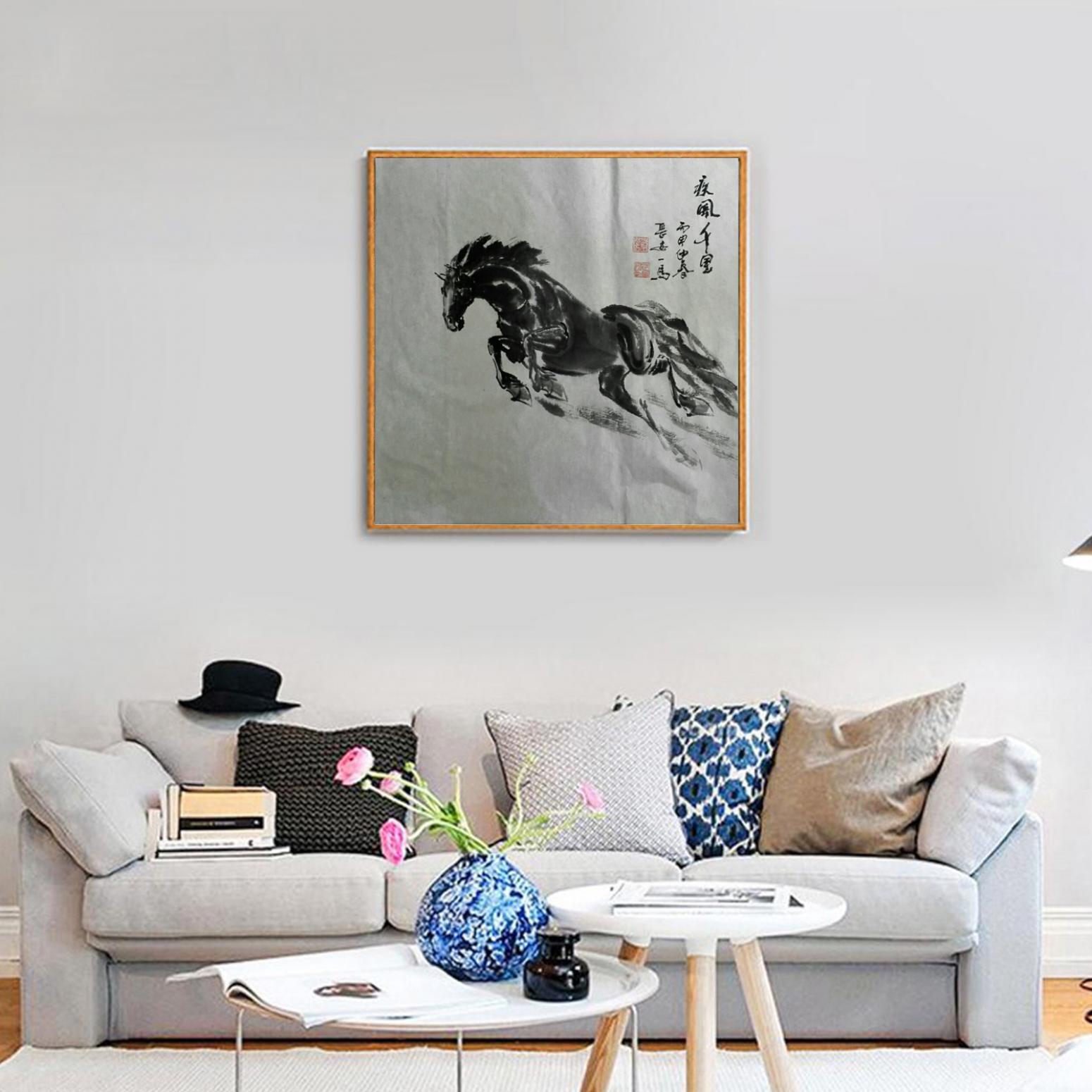 邵西安國(guó)畫作品《【疾風(fēng)千里】作者邵西安》【圖3】