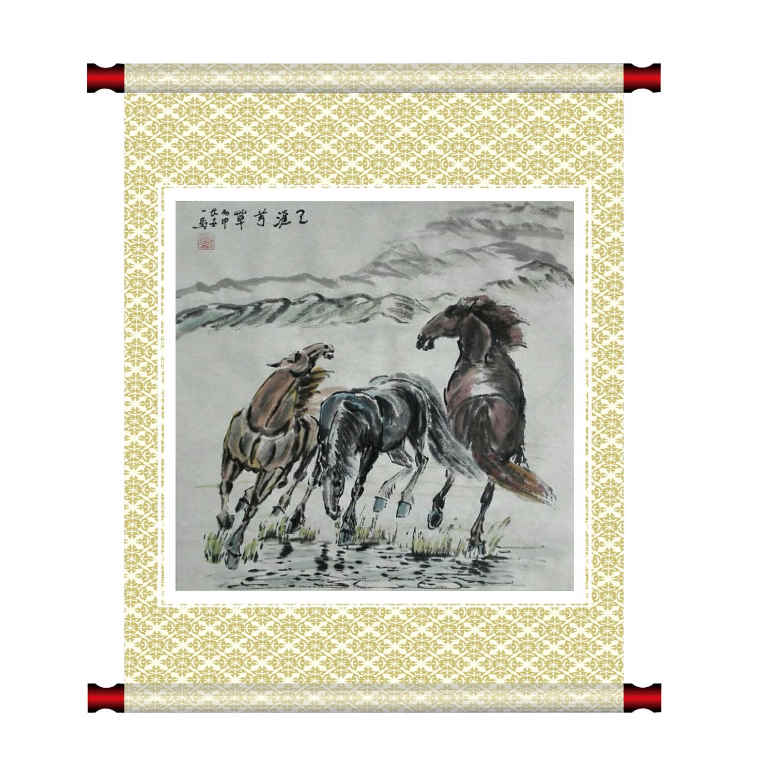 邵西安國畫作品《【天涯芳草】作者邵西安》【圖1】