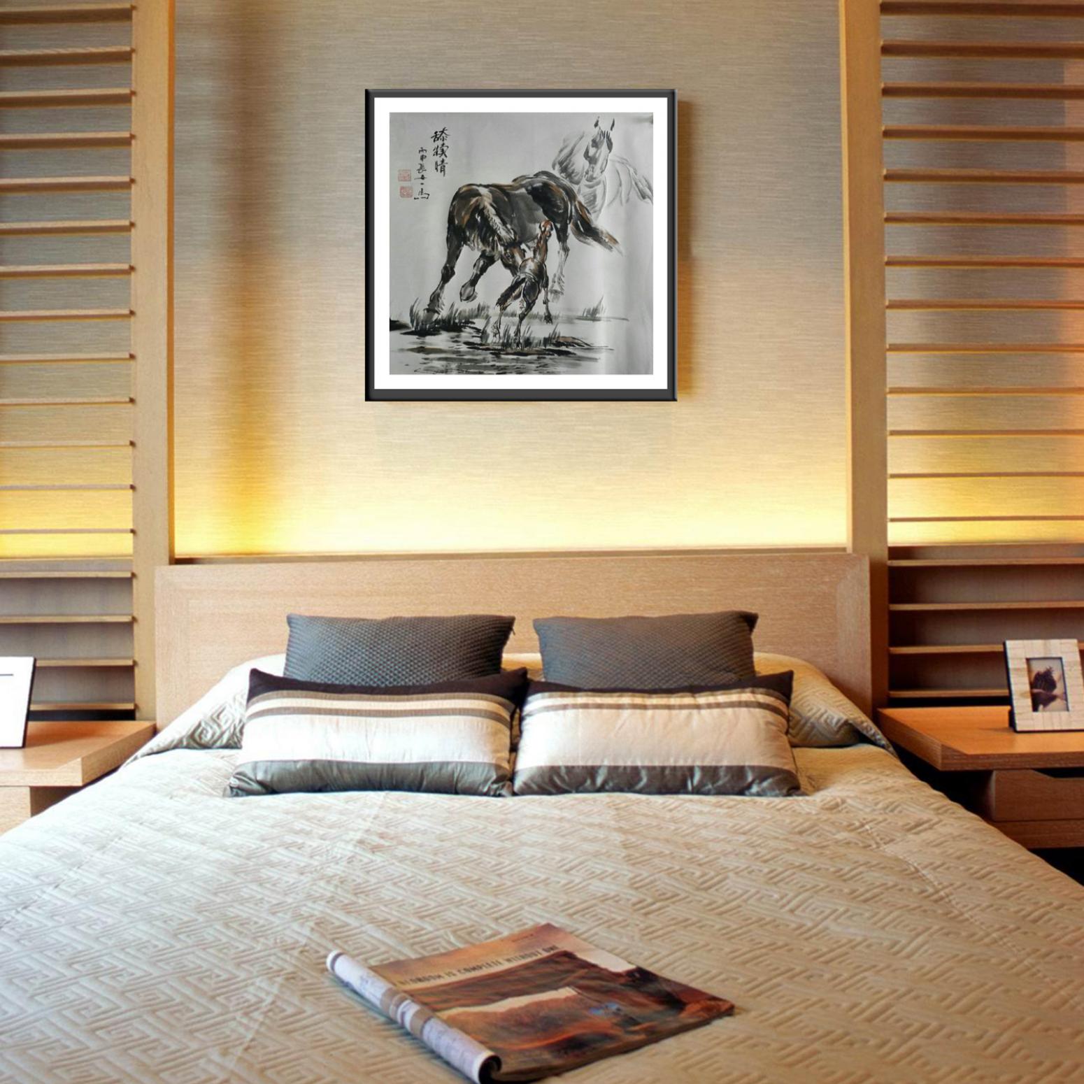 邵西安國畫作品《【舔犢情】作者邵西安》【圖3】