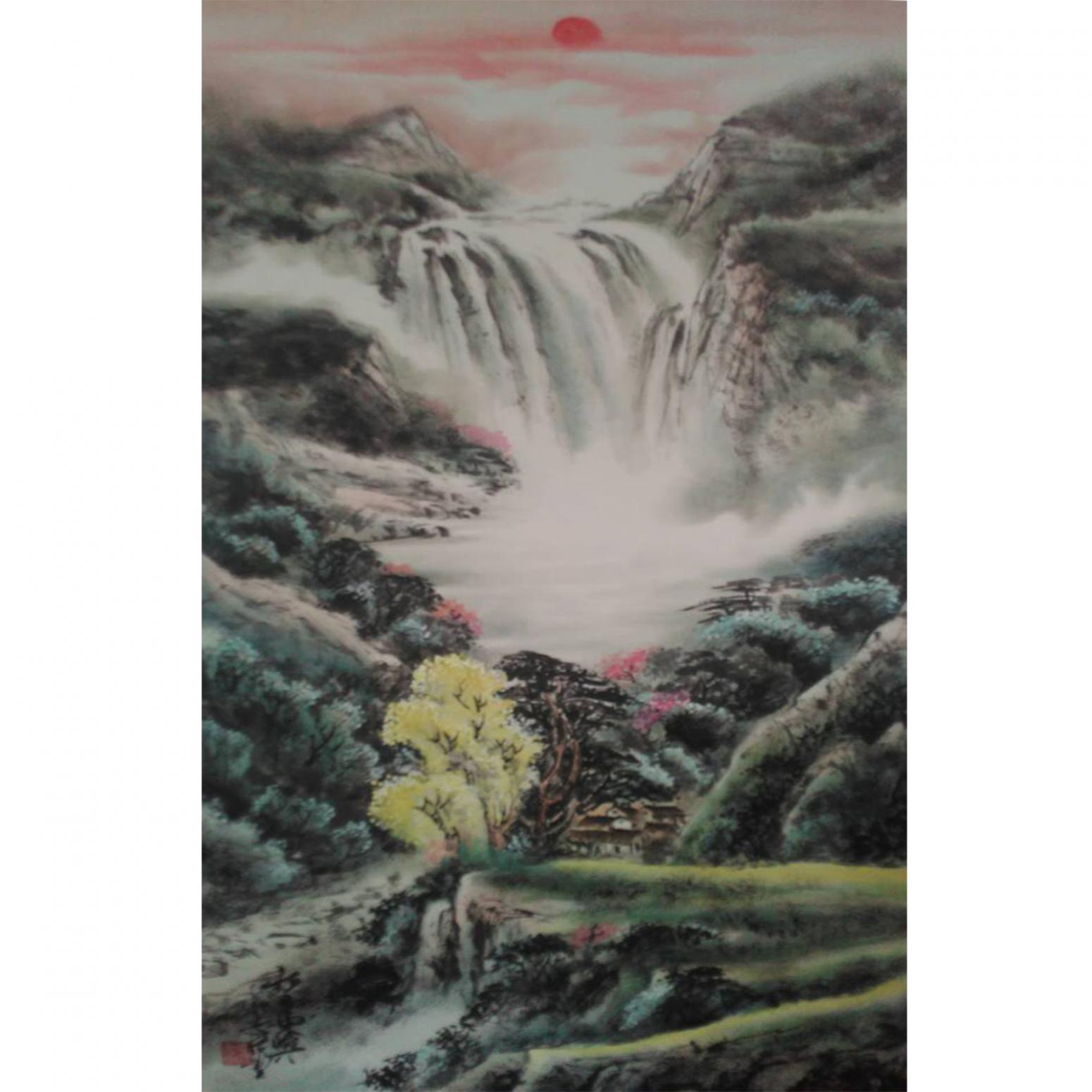 黃一龍國畫作品《【山水】作者黃一龍》