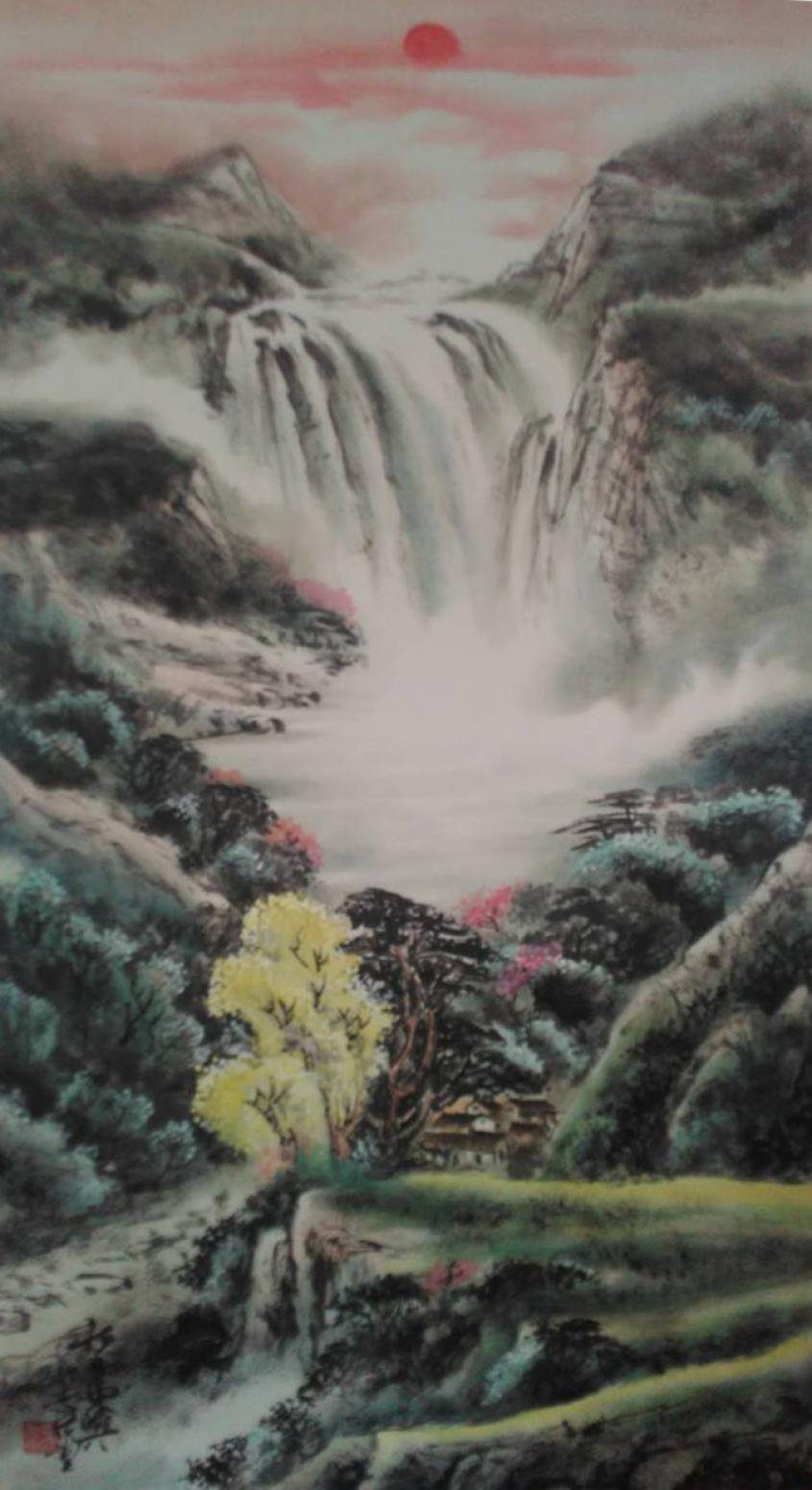 黃一龍國畫作品《【山水】作者黃一龍》【圖0】