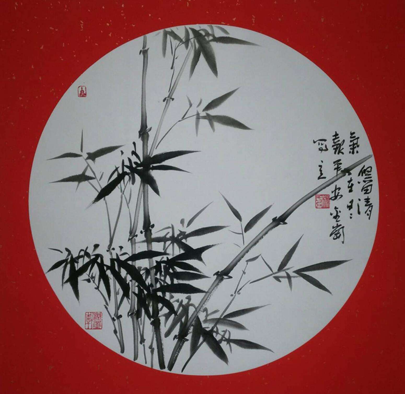 楊金崗國畫作品《【竹葉青】作者楊金崗》【圖0】