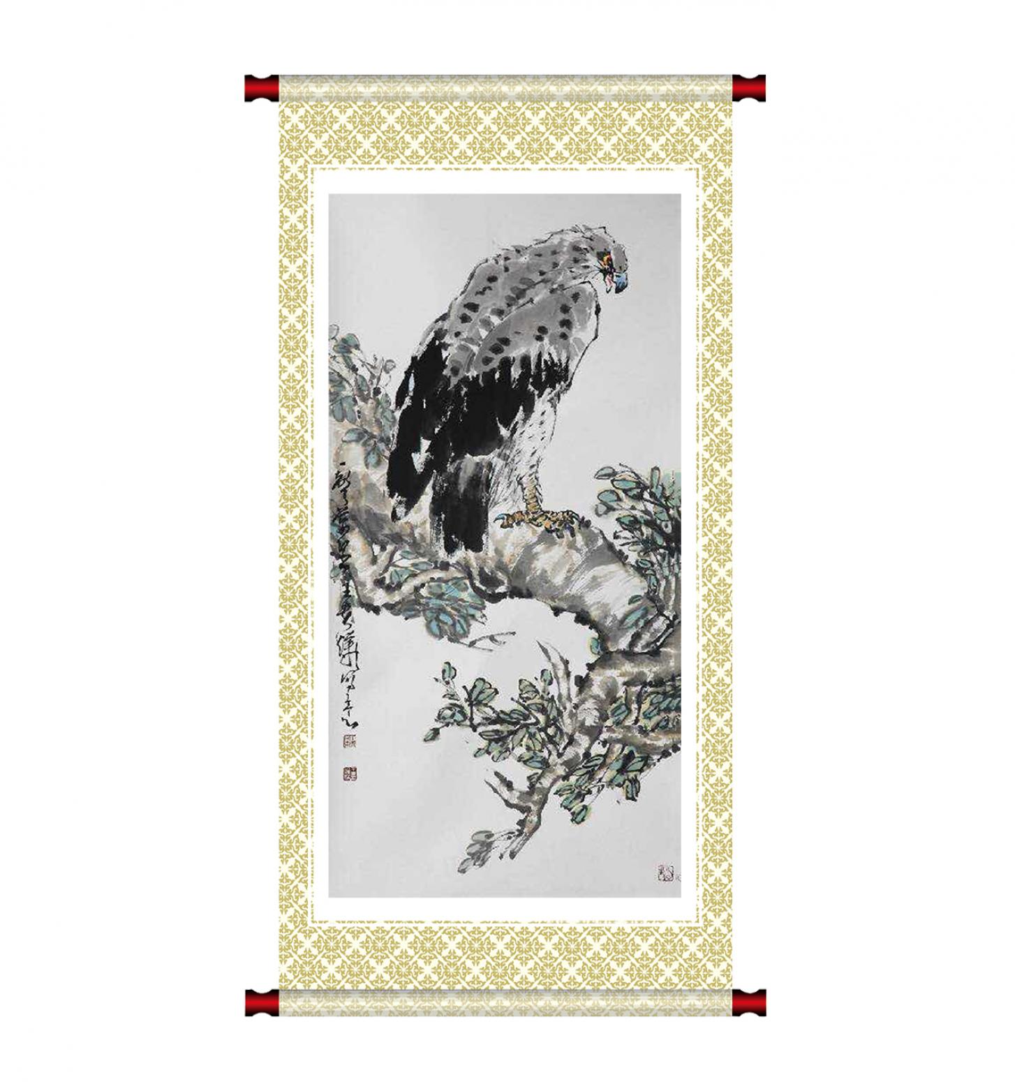 王貴燁國(guó)畫作品《【雄風(fēng)】作者王貴燁》【圖1】