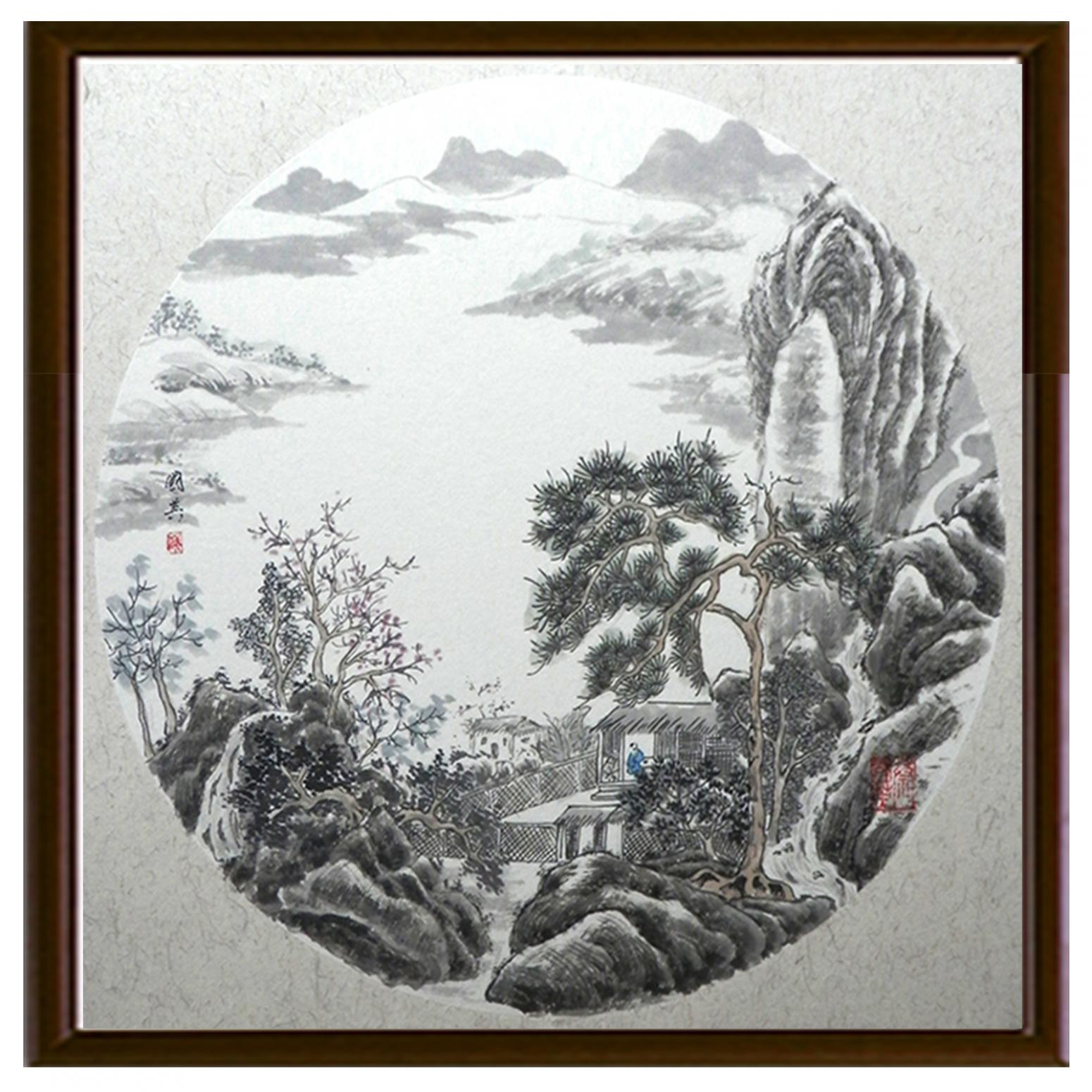 蔡國(guó)英國(guó)畫作品《【水墨山水】作者蔡國(guó)英》【圖2】