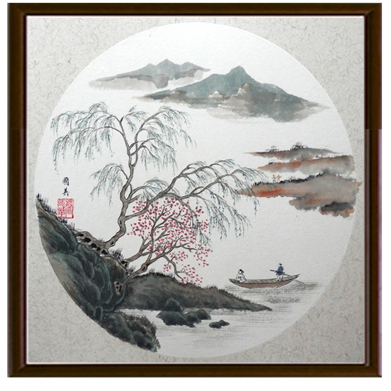 蔡國(guó)英國(guó)畫作品《【水墨山水】作者蔡國(guó)英》【圖2】