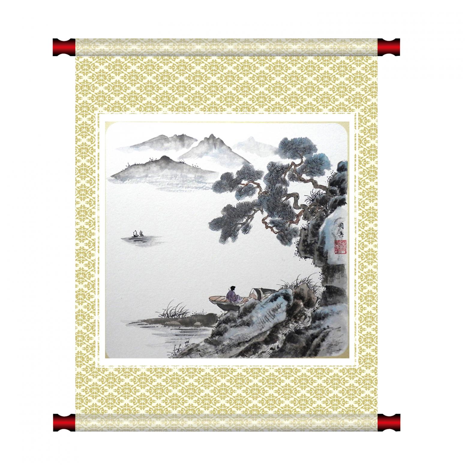 蔡國英國畫作品《【水墨山水】作者蔡國英》【圖1】