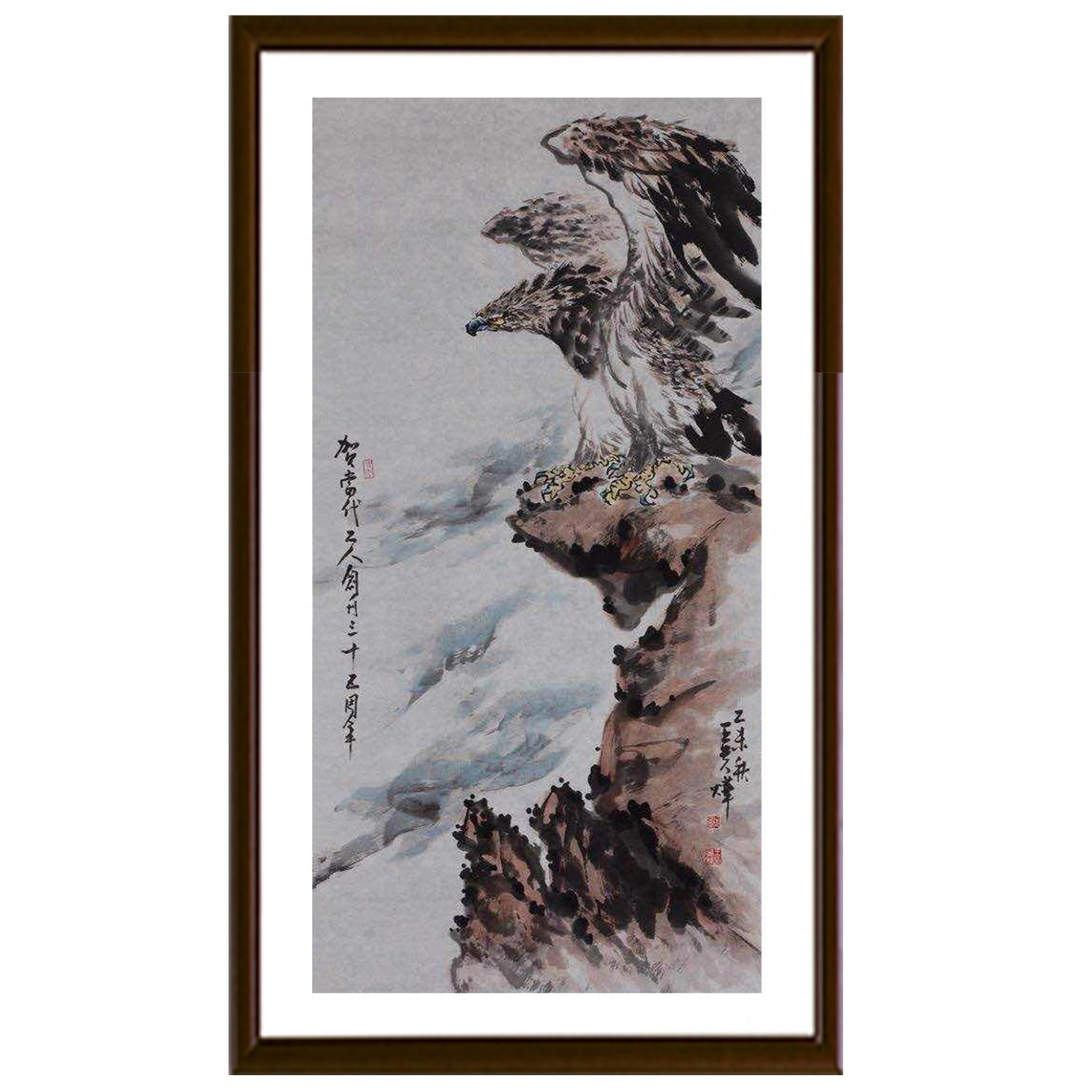 王貴燁國畫作品《【迎敵】作者王貴燁》【圖2】