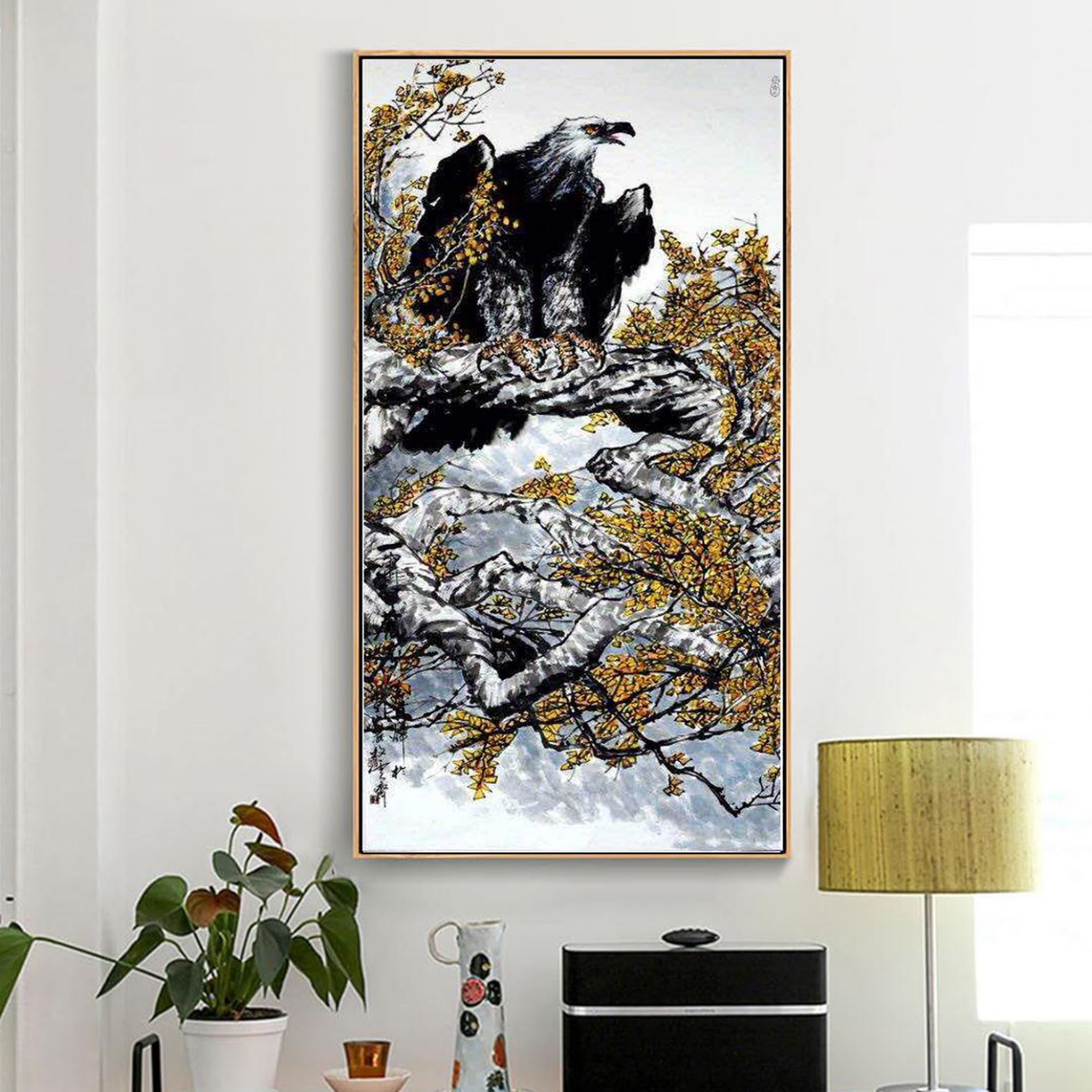 王貴燁國畫作品《【棲息】作者王貴燁》【圖3】