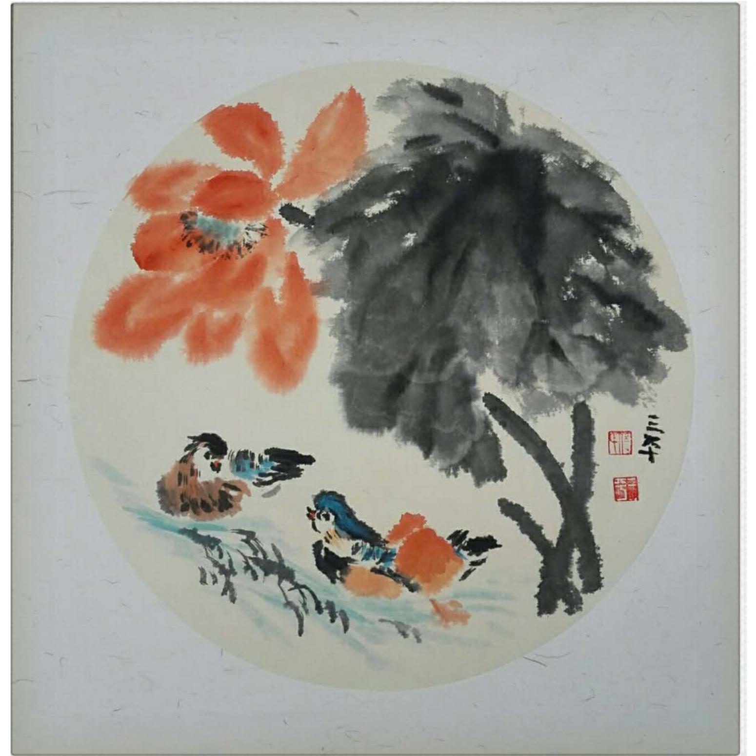 伍三平國畫作品《【花鳥1】作者伍三平》