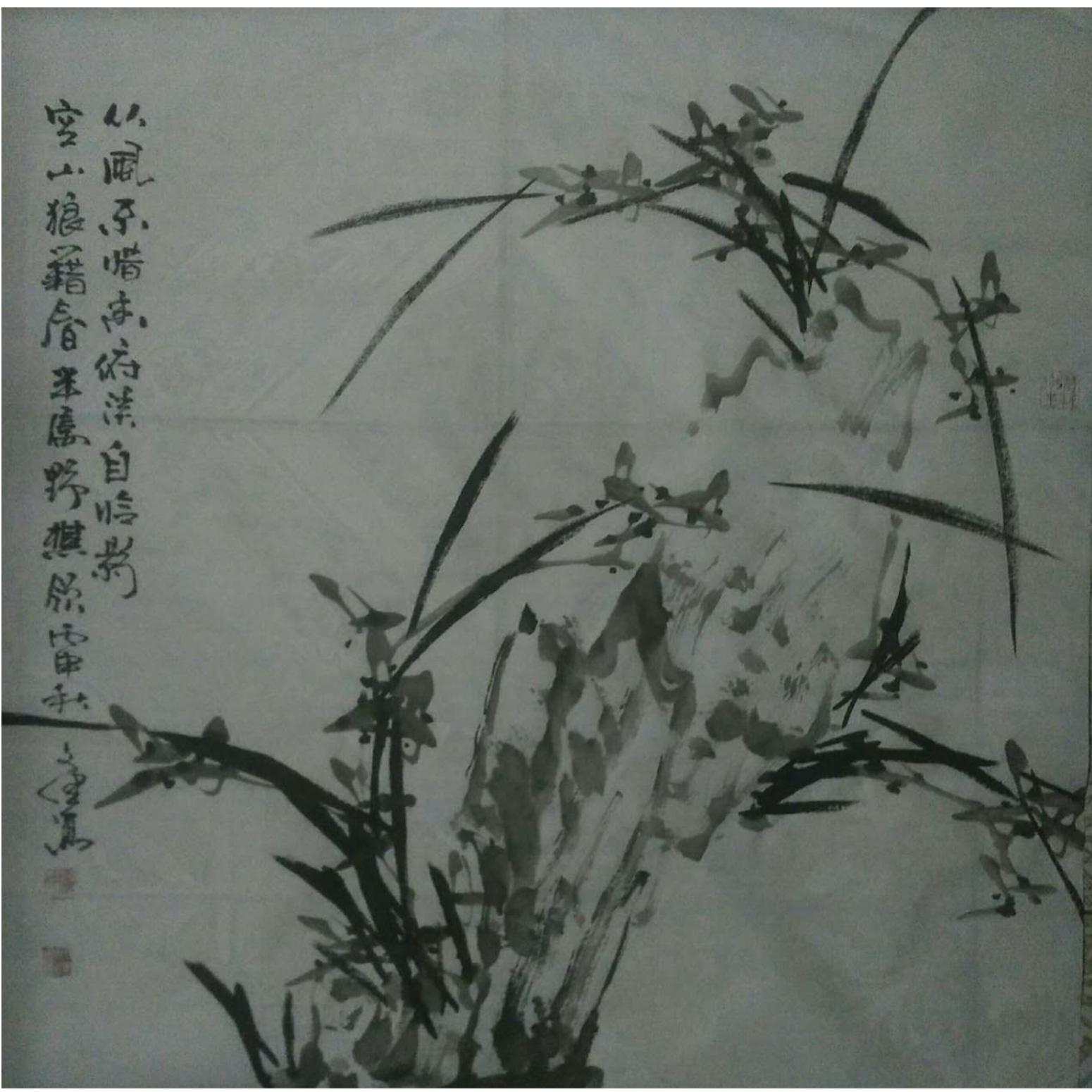 張文健國(guó)畫作品《【梅蘭菊竹系列4】作者張文健》