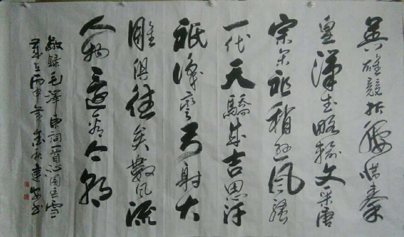 陳建安書(shū)法作品《【沁園春雪1 裱好】作者陳建安》【圖0】