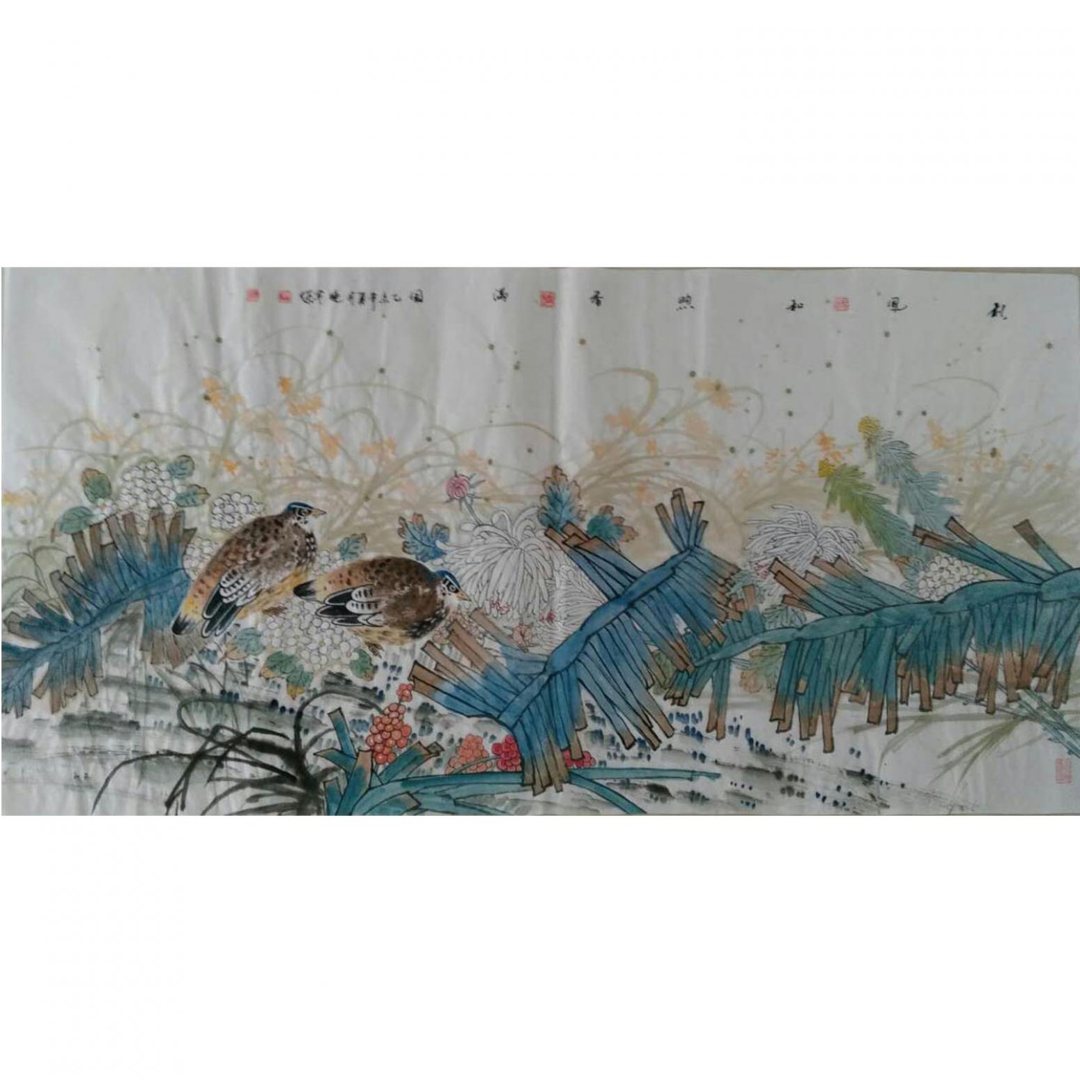 尹曉軍國畫作品《【秋風(fēng)和照香滿園】作者尹曉軍》