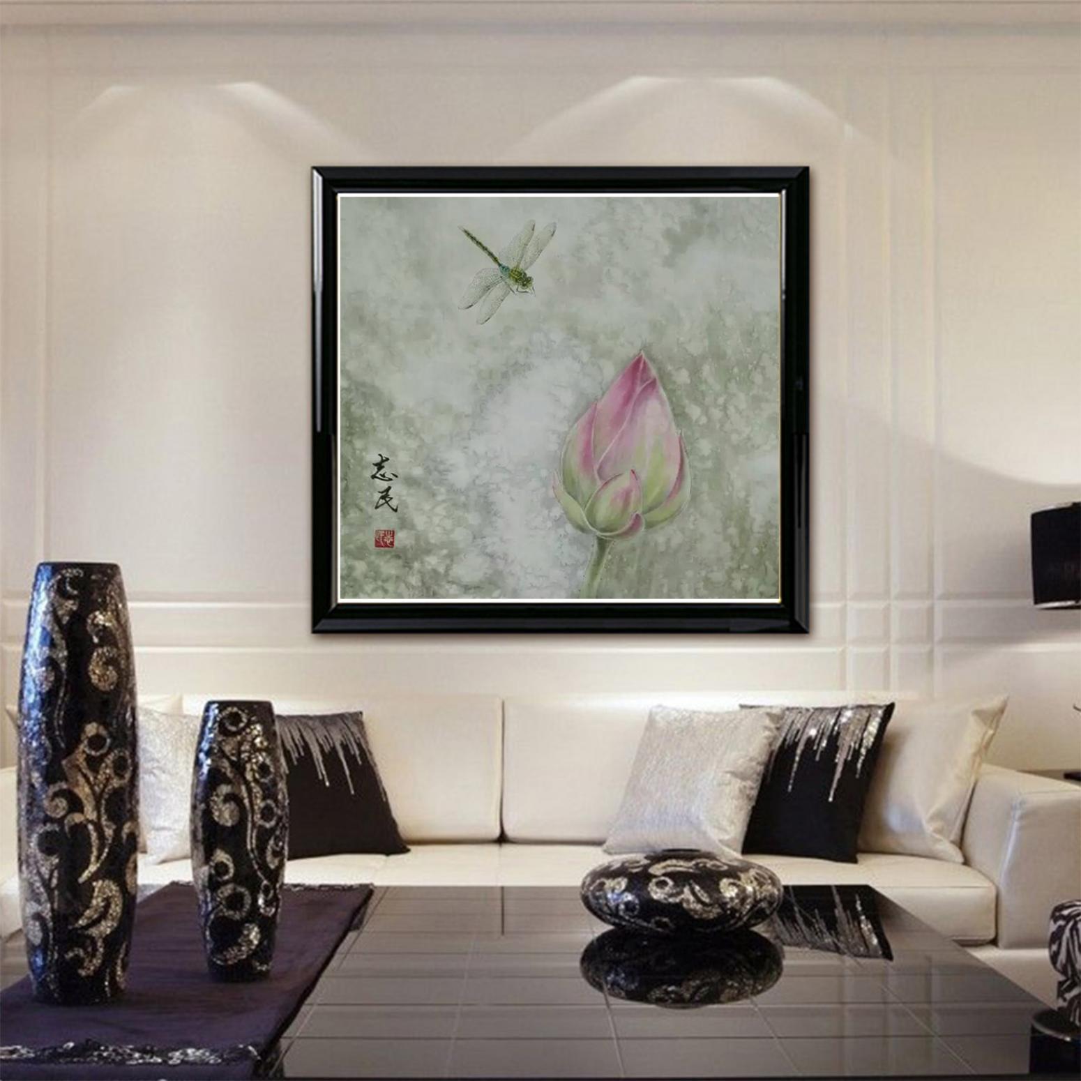 趙志民國畫作品《【荷尖蜻蜓】作者趙志民》【圖3】