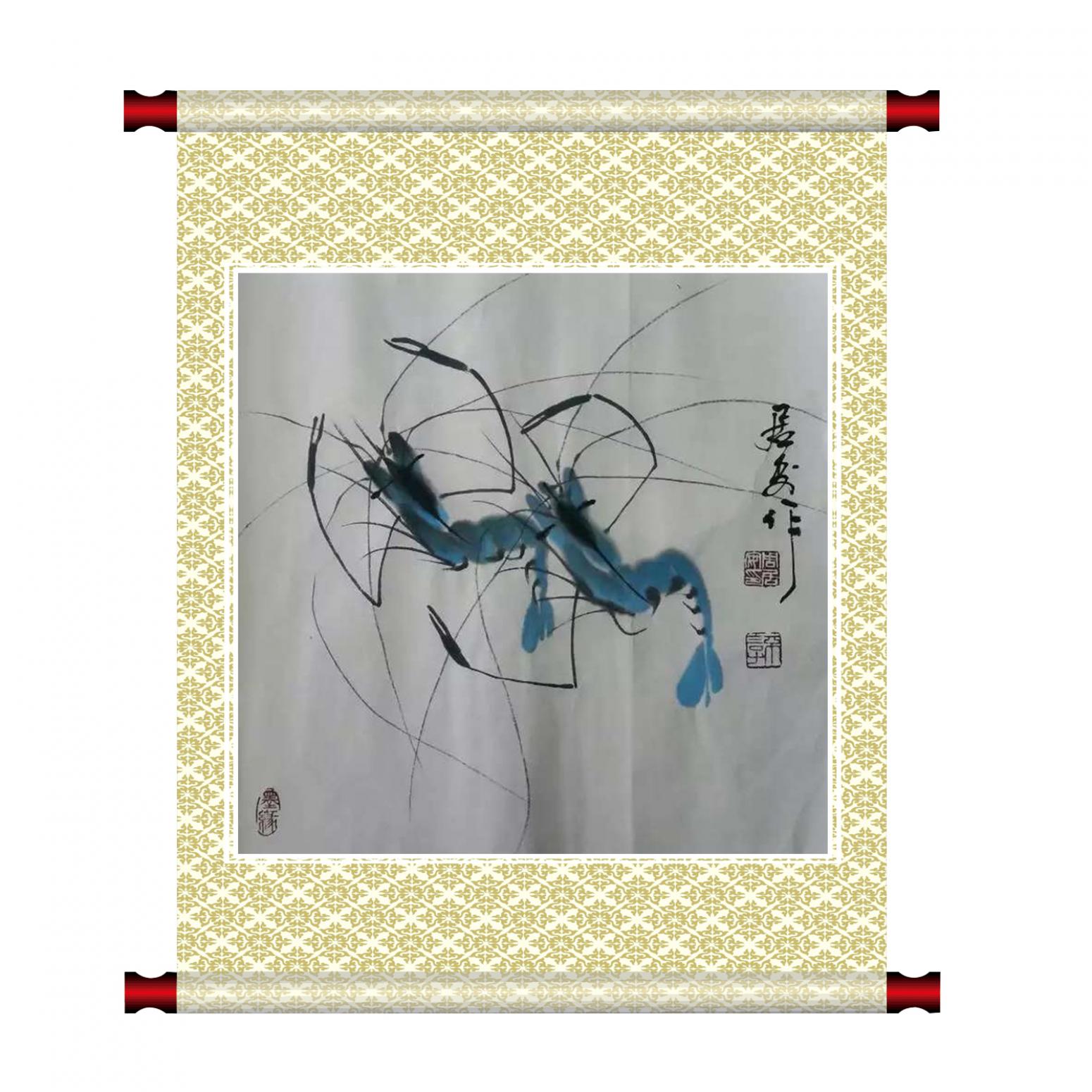 周居安國畫作品《【相親相愛】作者周居安》【圖1】