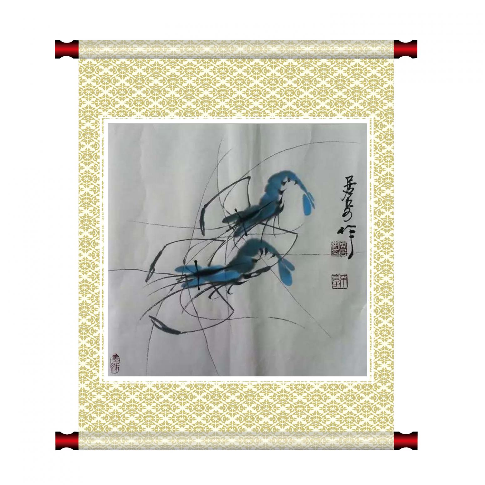 周居安國畫作品《【成雙成對】作者周居安》【圖1】