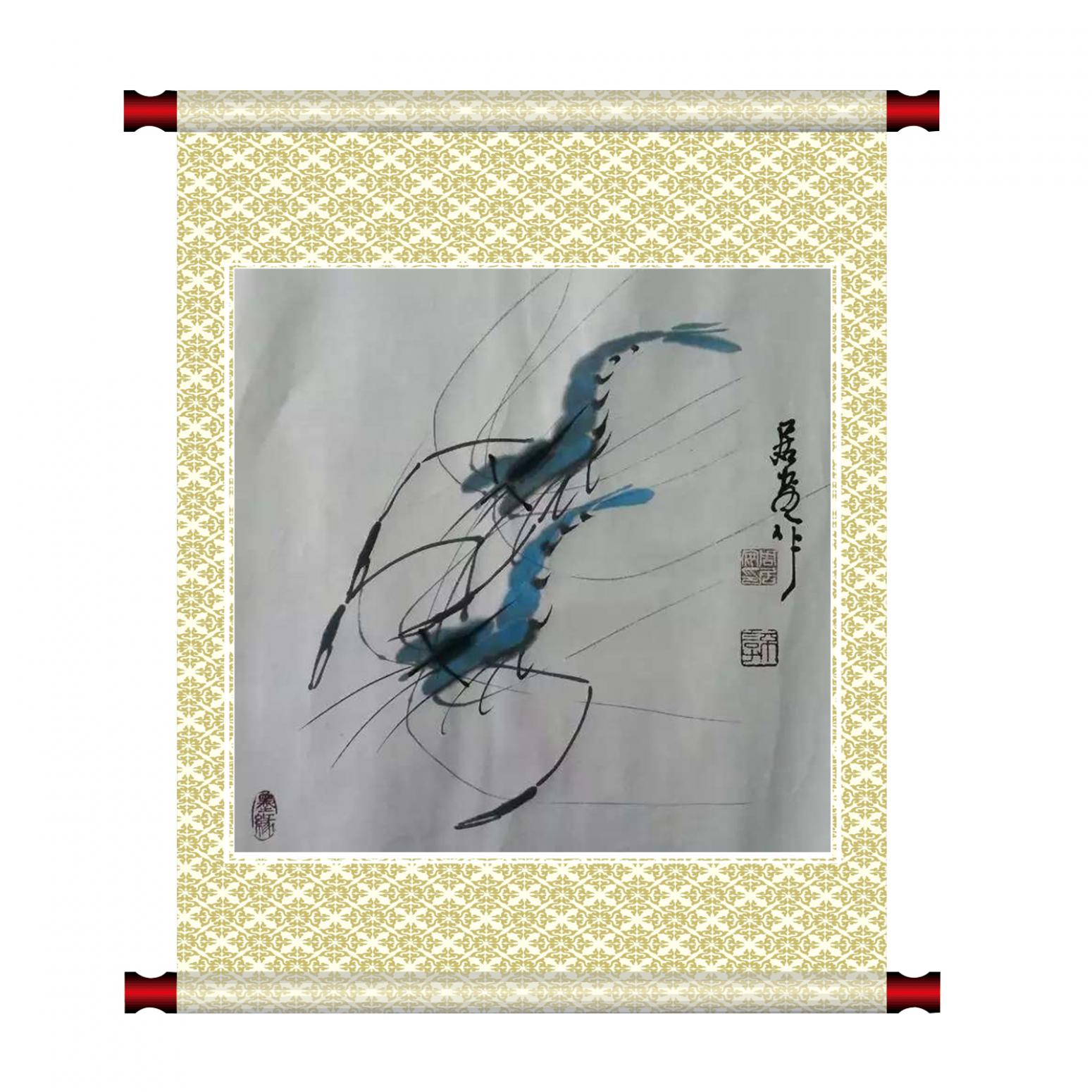 周居安國畫作品《【成雙成對2】作者周居安》【圖1】