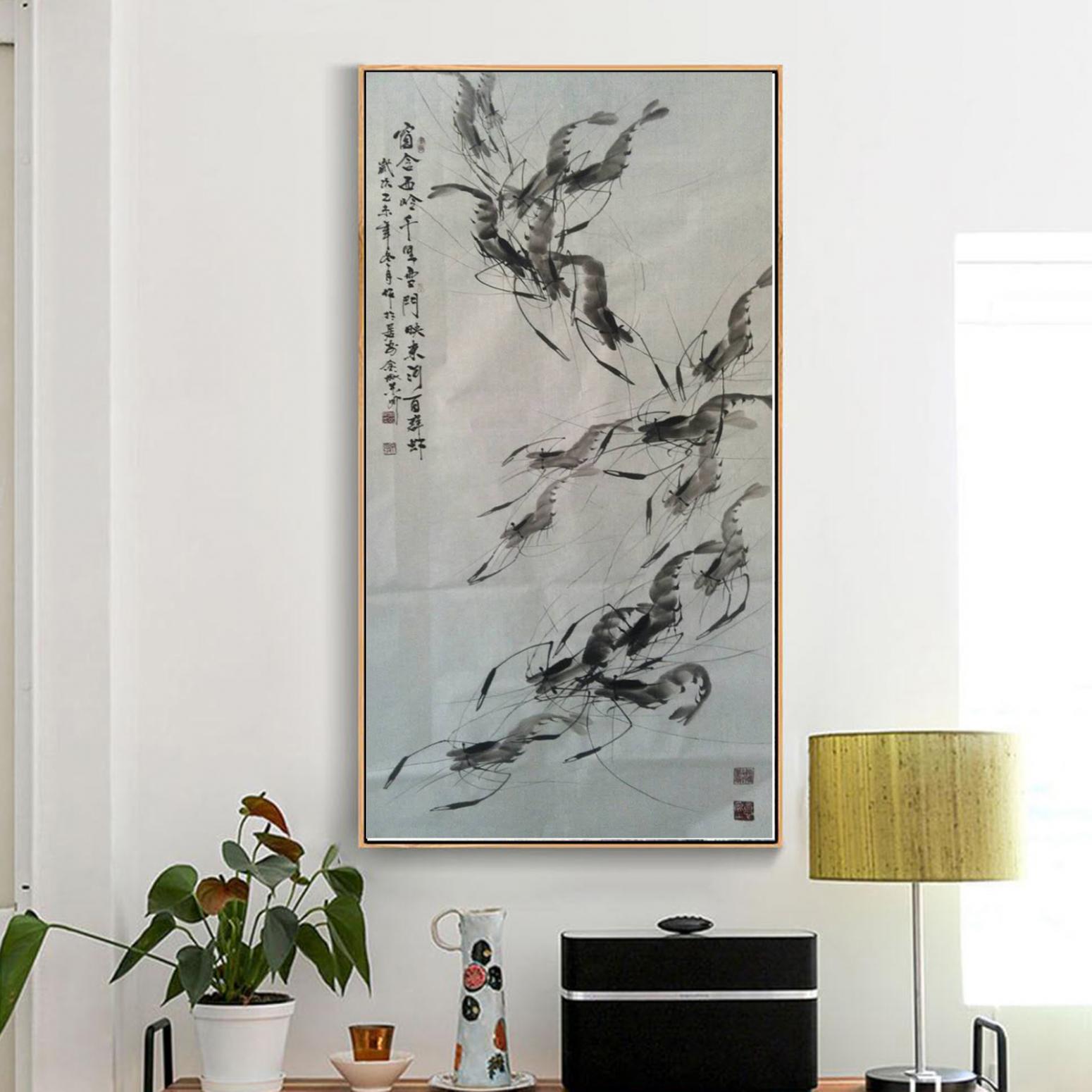 周居安國(guó)畫(huà)作品《【活蝦】作者周居安》【圖3】