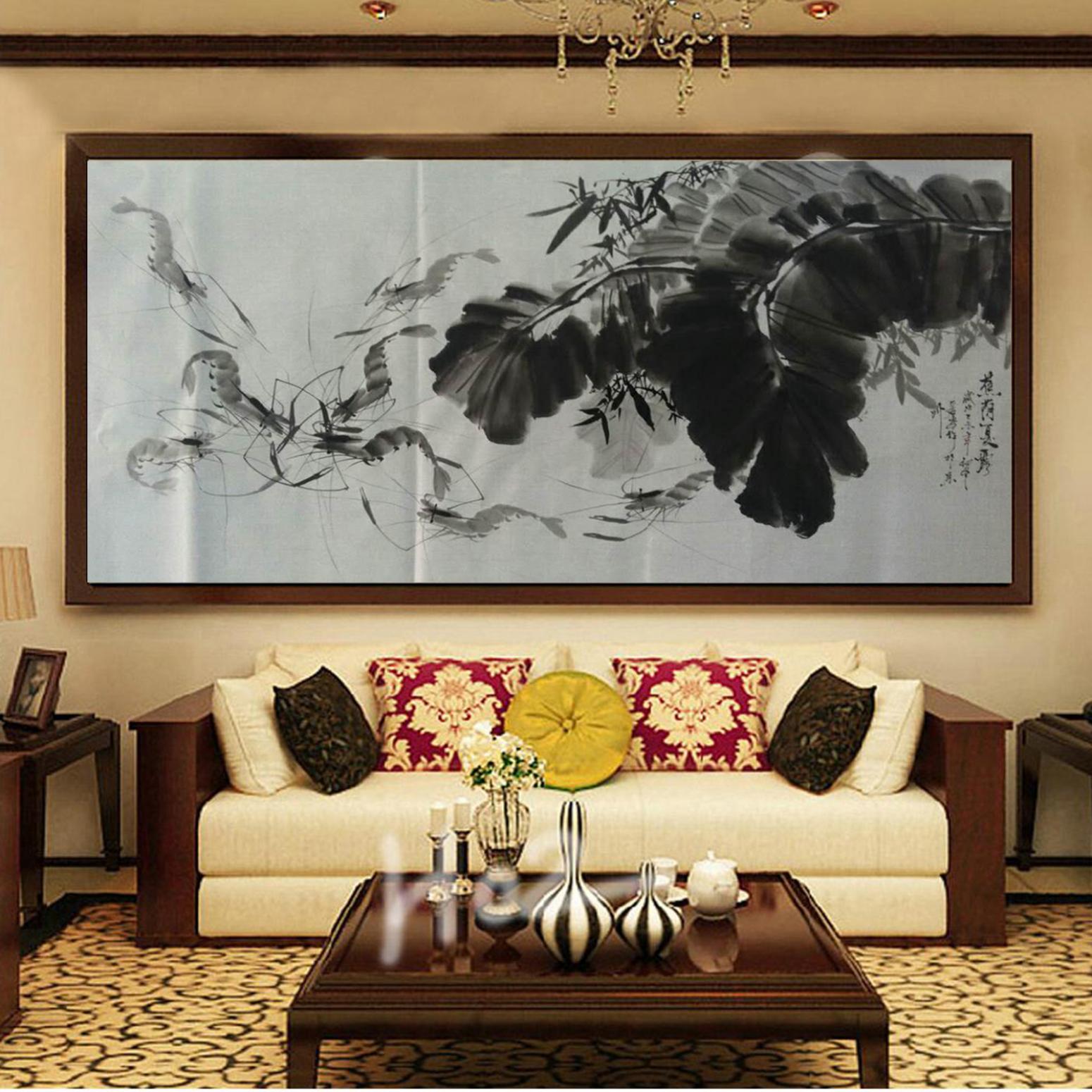 周居安國(guó)畫作品《【水墨游蝦】作者周居安》【圖3】