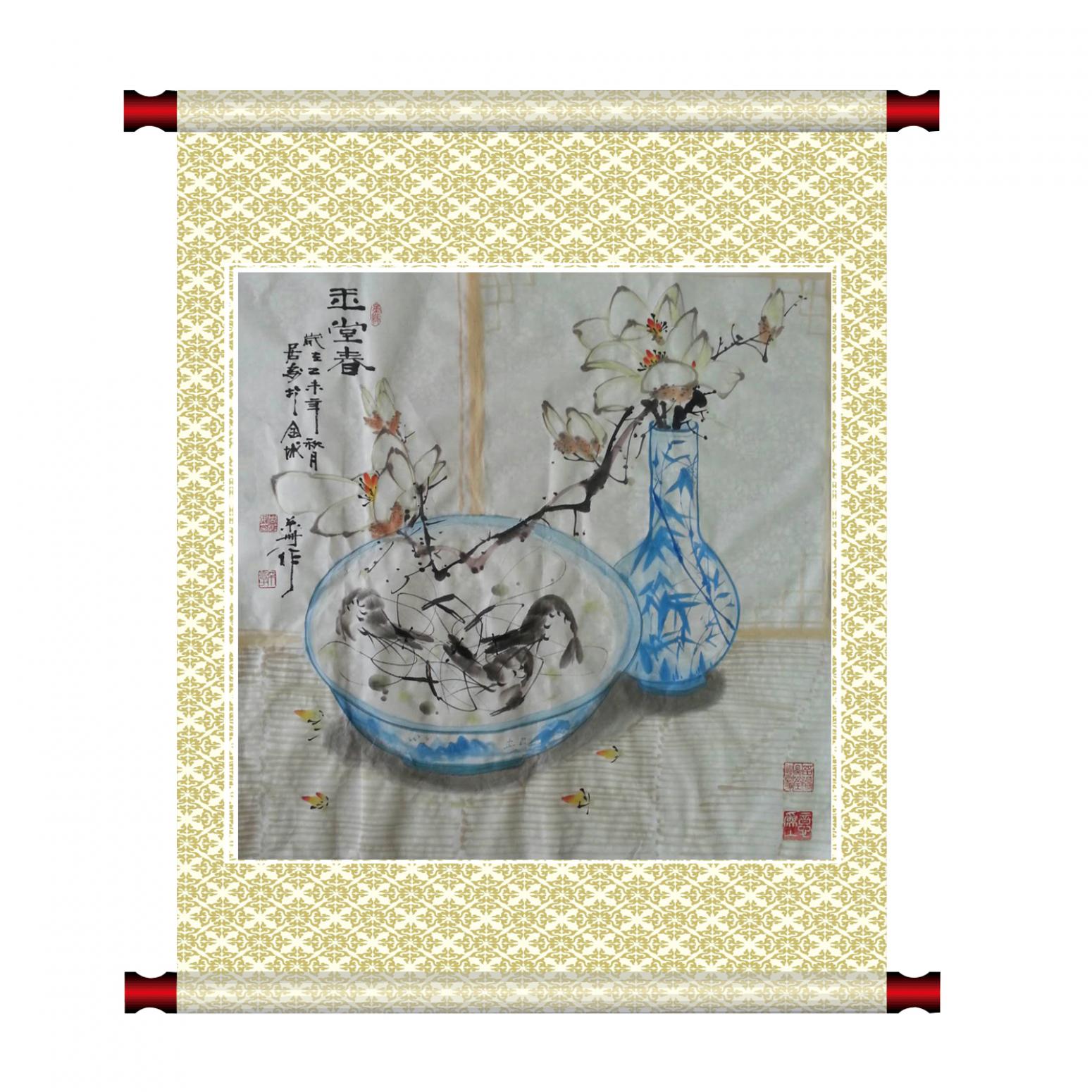 周居安國(guó)畫作品《【玉堂春】作者周居安》【圖1】