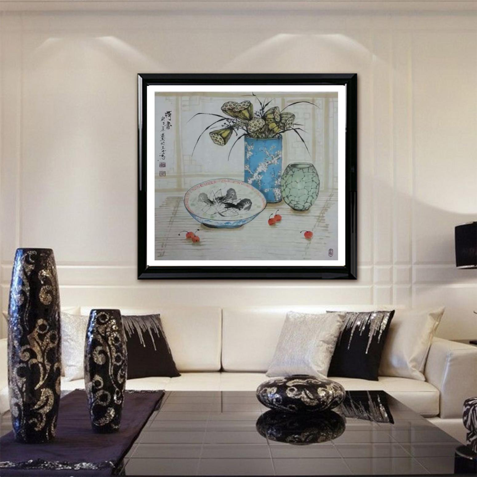 周居安國畫作品《【荷香】作者周居安》【圖3】