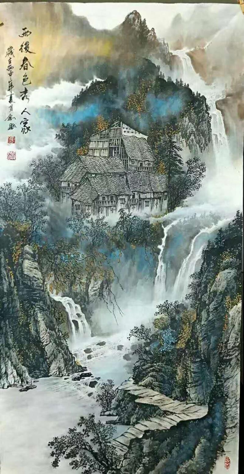 易劍賦國(guó)畫(huà)作品《【春色秀人空】作者易劍賦》【圖0】