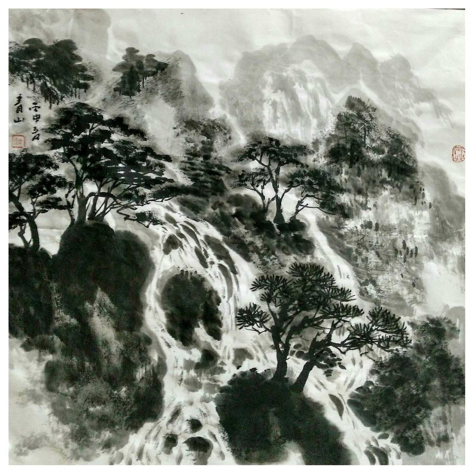 馬青山國畫作品《【山水】作者馬青山》