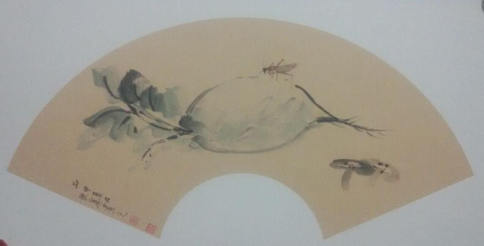 朱德賓國(guó)畫(huà)作品《【花鳥(niǎo)扇面4】作者朱德賓》【圖0】