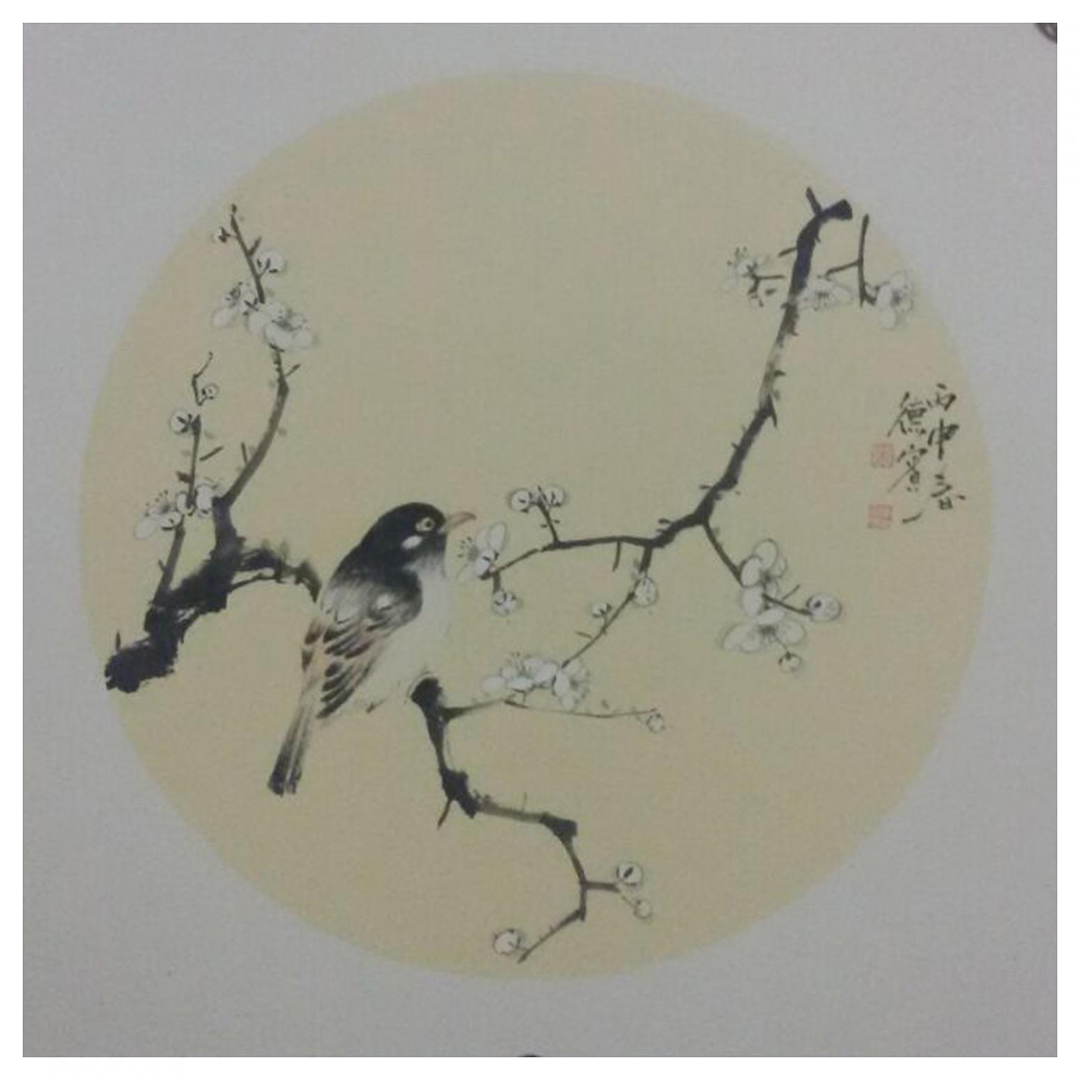 朱德賓國畫作品《【花鳥2】作者朱德賓》
