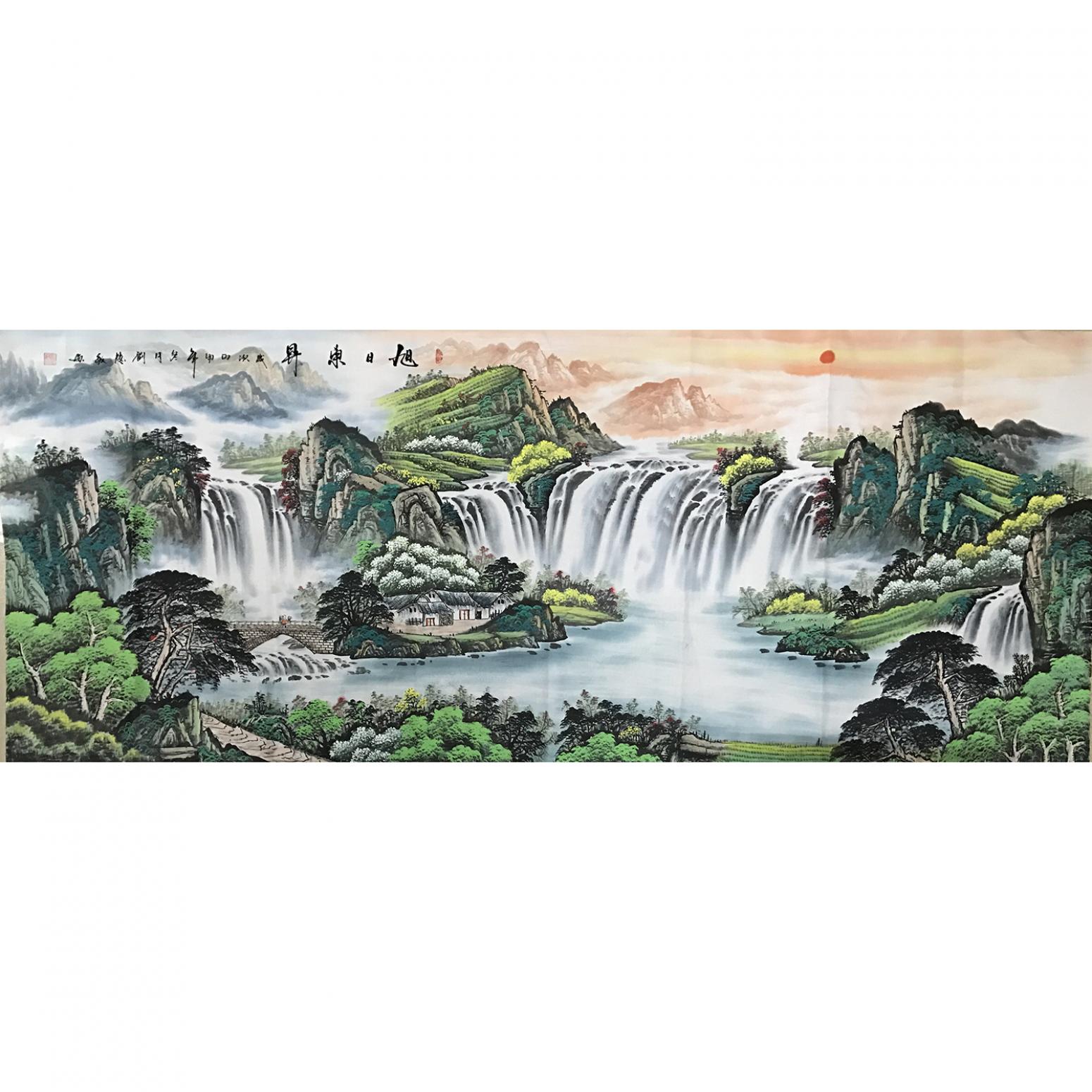 劉慧敏國畫作品《【旭日東升2】作者劉慧敏》