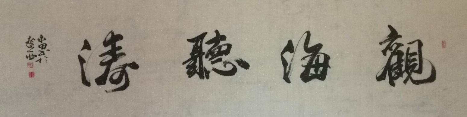 蔡永田書(shū)法作品《【觀海聽(tīng)濤】作者蔡永田》【圖0】