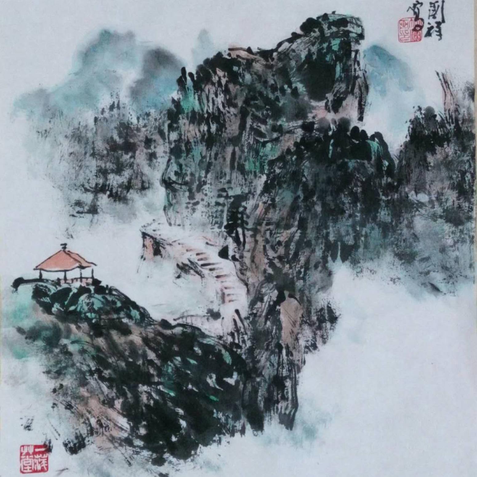 丁國(guó)祥國(guó)畫作品《【山水3】作者丁國(guó)祥》【圖0】