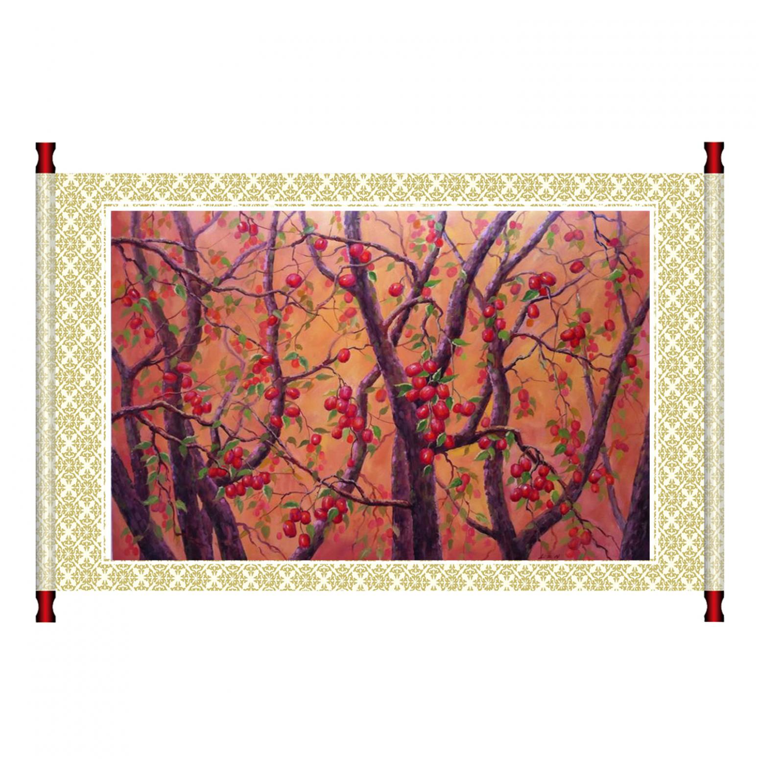 凌振寧油畫作品《【紅紅火火】作者凌振寧》【圖1】