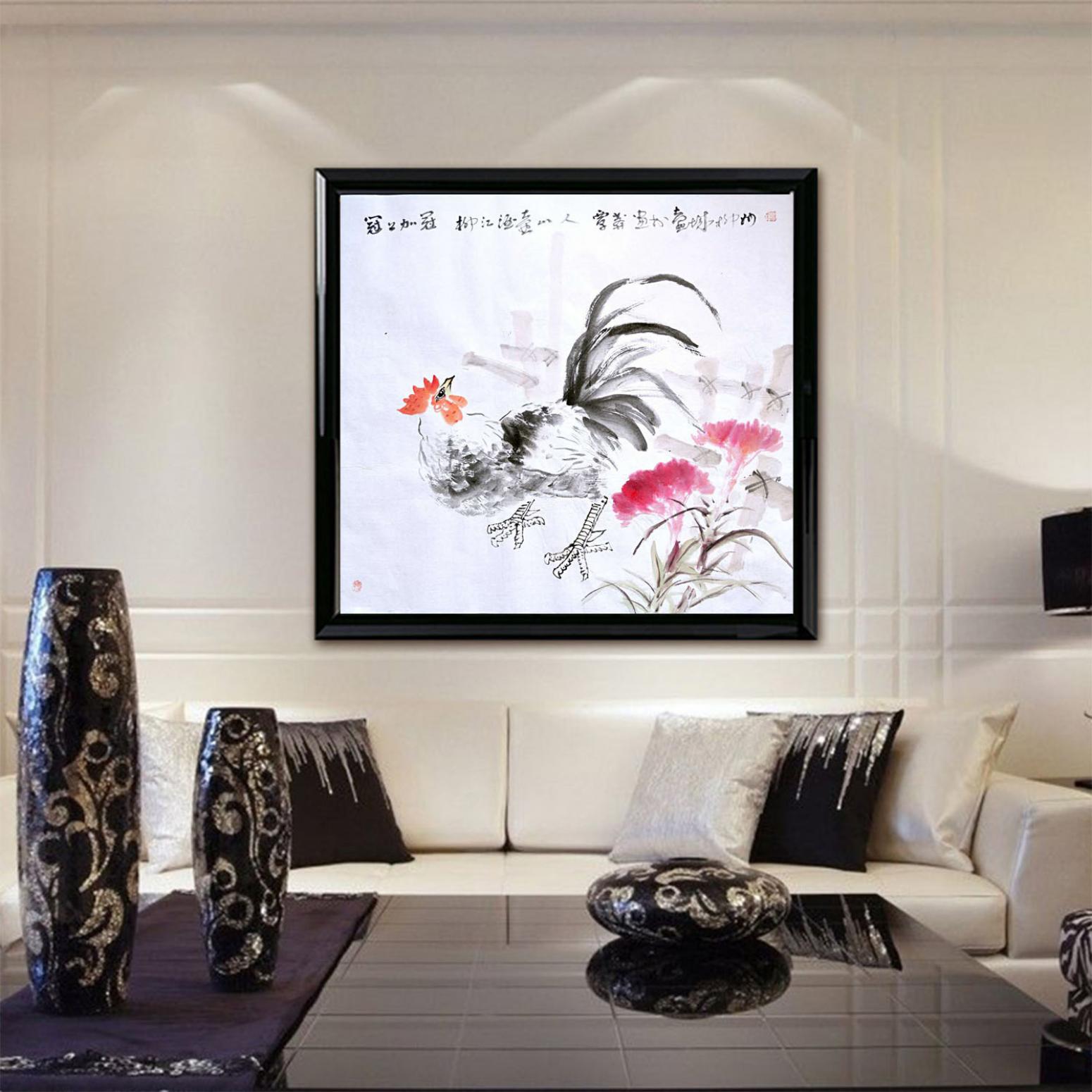 覃莽國畫作品《【紅冠】作者覃莽》【圖3】