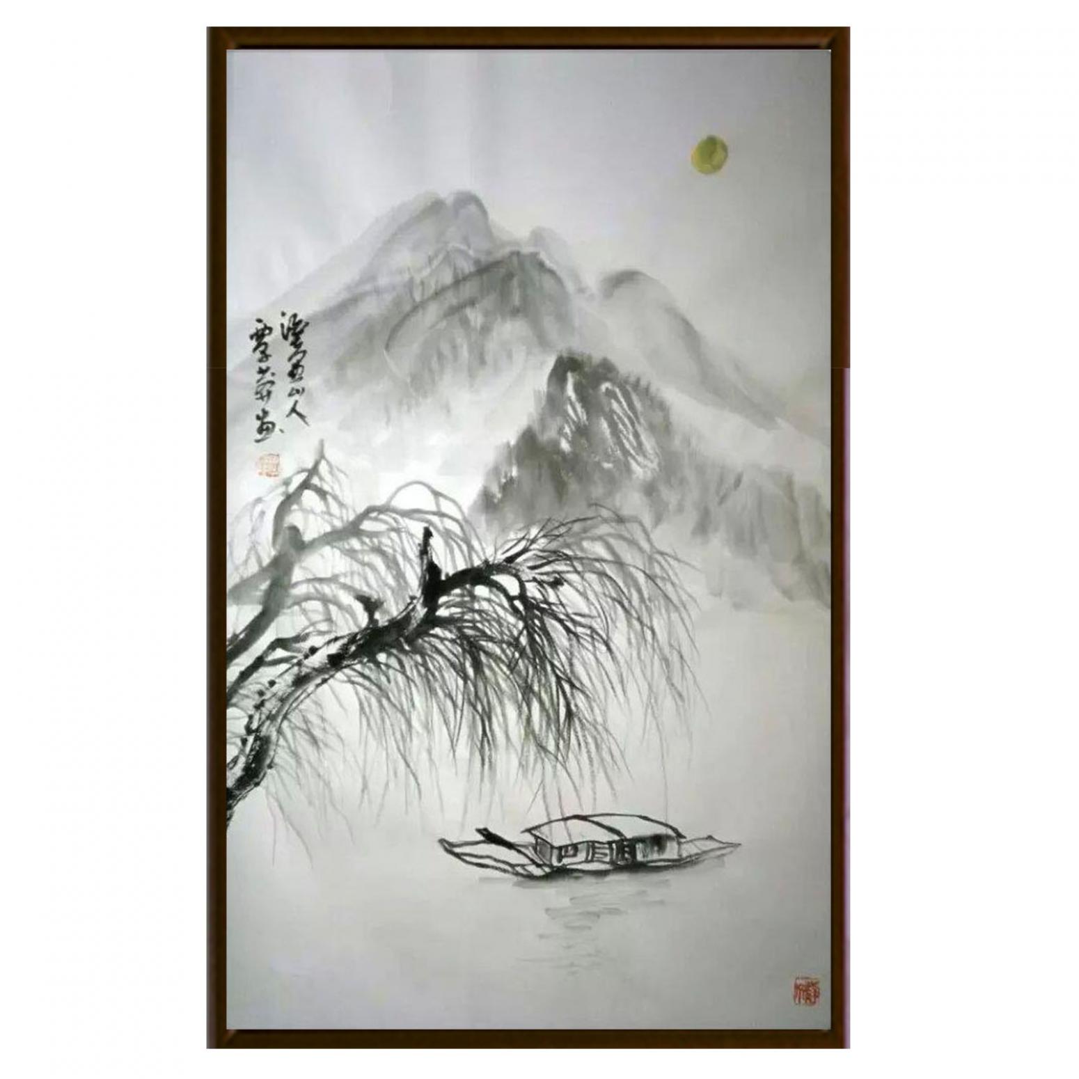 覃莽國(guó)畫(huà)作品《【歸柳】作者覃莽》【圖2】