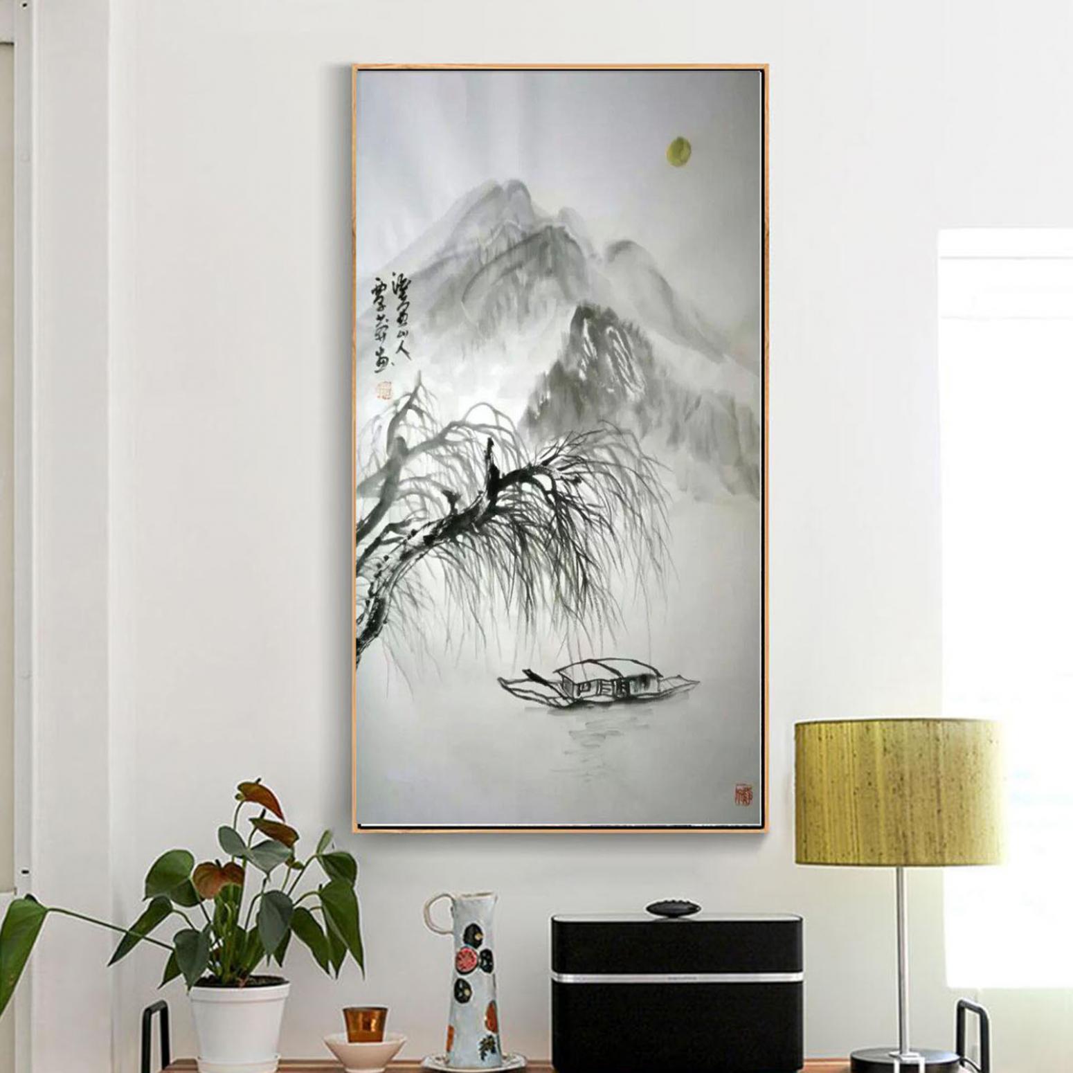 覃莽國(guó)畫(huà)作品《【歸柳】作者覃莽》【圖3】