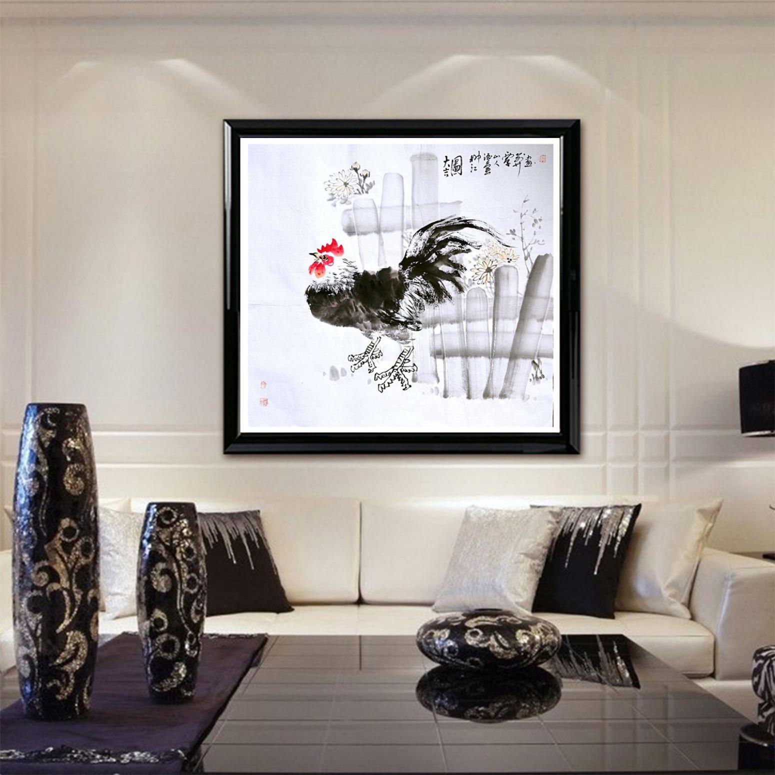 覃莽國(guó)畫(huà)作品《【大吉圖】作者覃莽》【圖3】