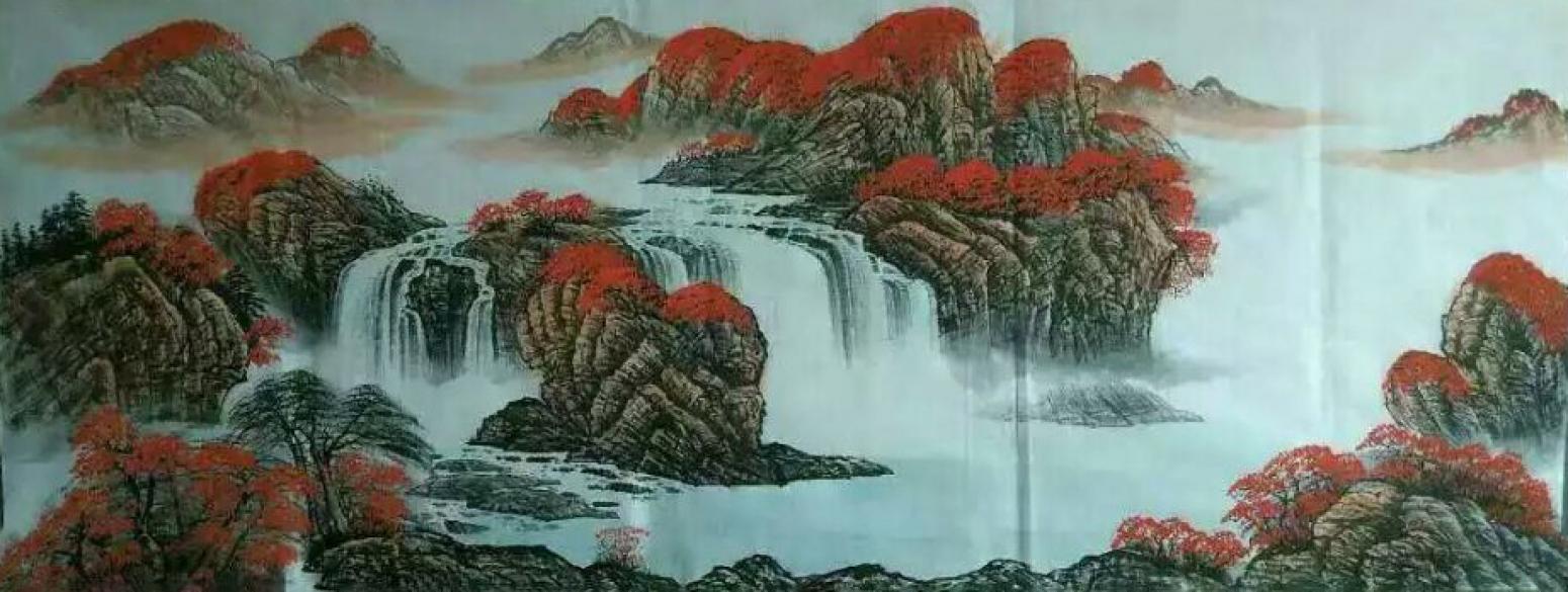 周馬龍國畫作品《【山水1】作者周馬龍》【圖0】