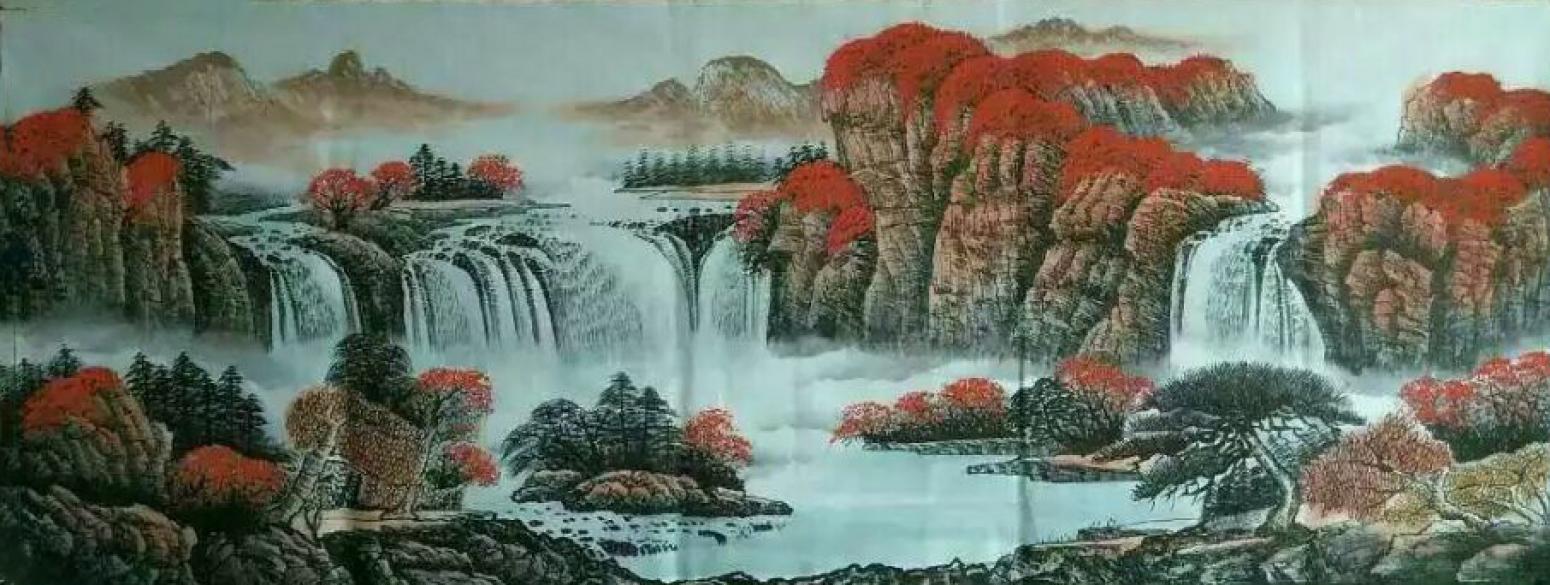 周馬龍國畫作品《【山水2】作者周馬龍》【圖0】