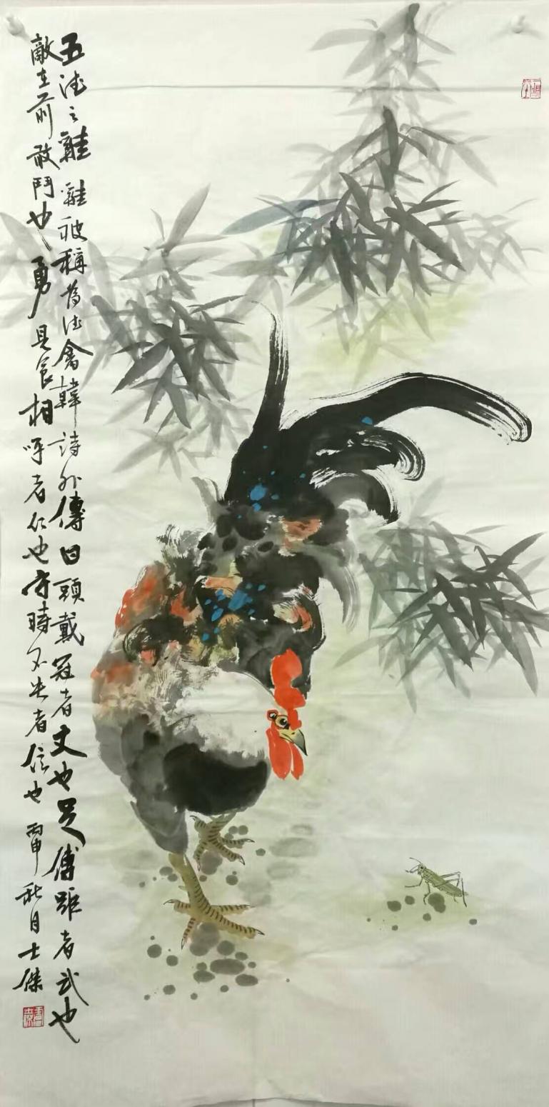 盧士杰國畫作品《【雄雞6】盧士杰》【圖0】