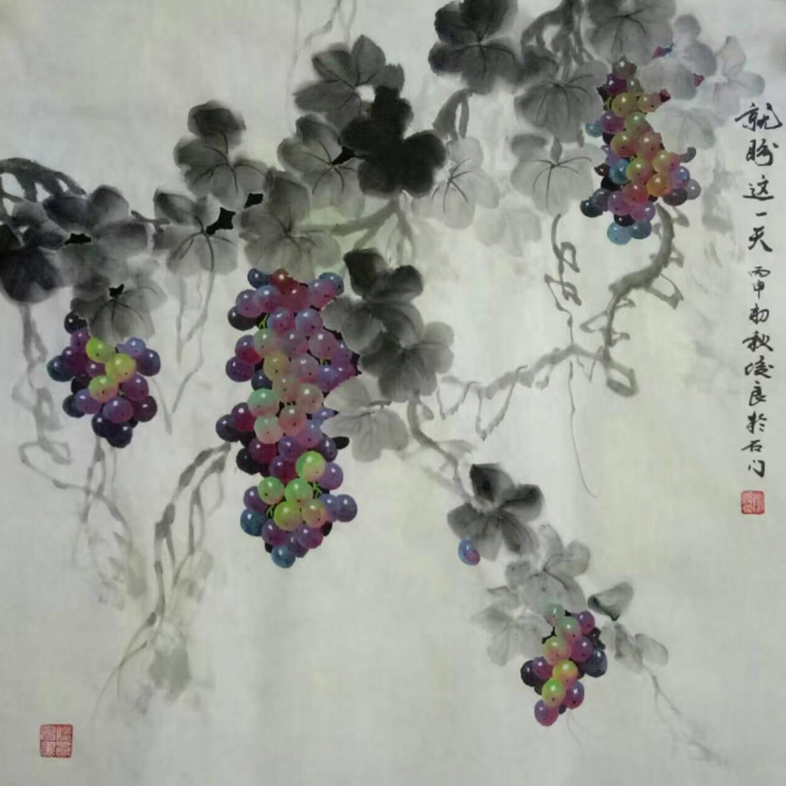 盧俊良國畫作品《【就盼這一天】作者盧俊良》【圖0】