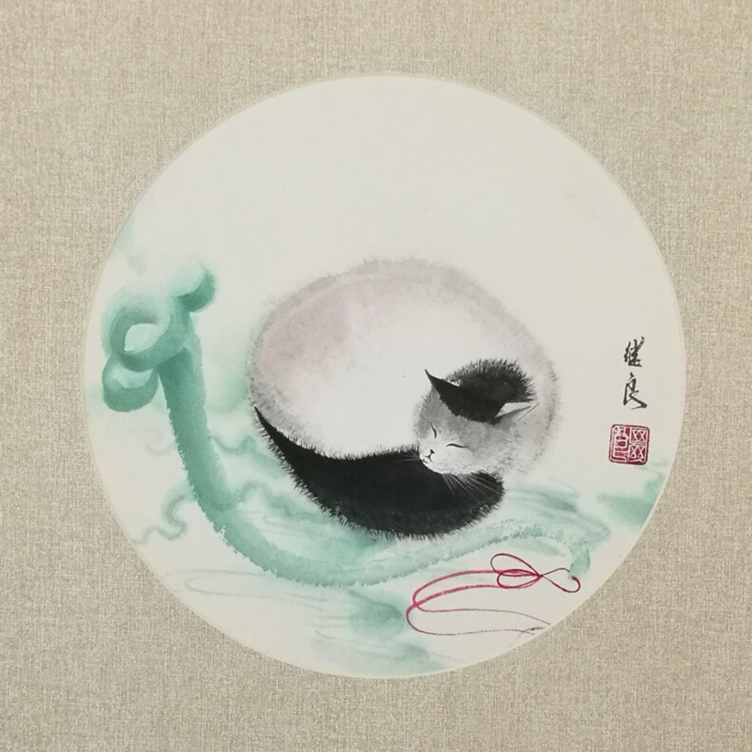 徐繼良國畫作品《【貓2】作者徐繼良》【圖0】