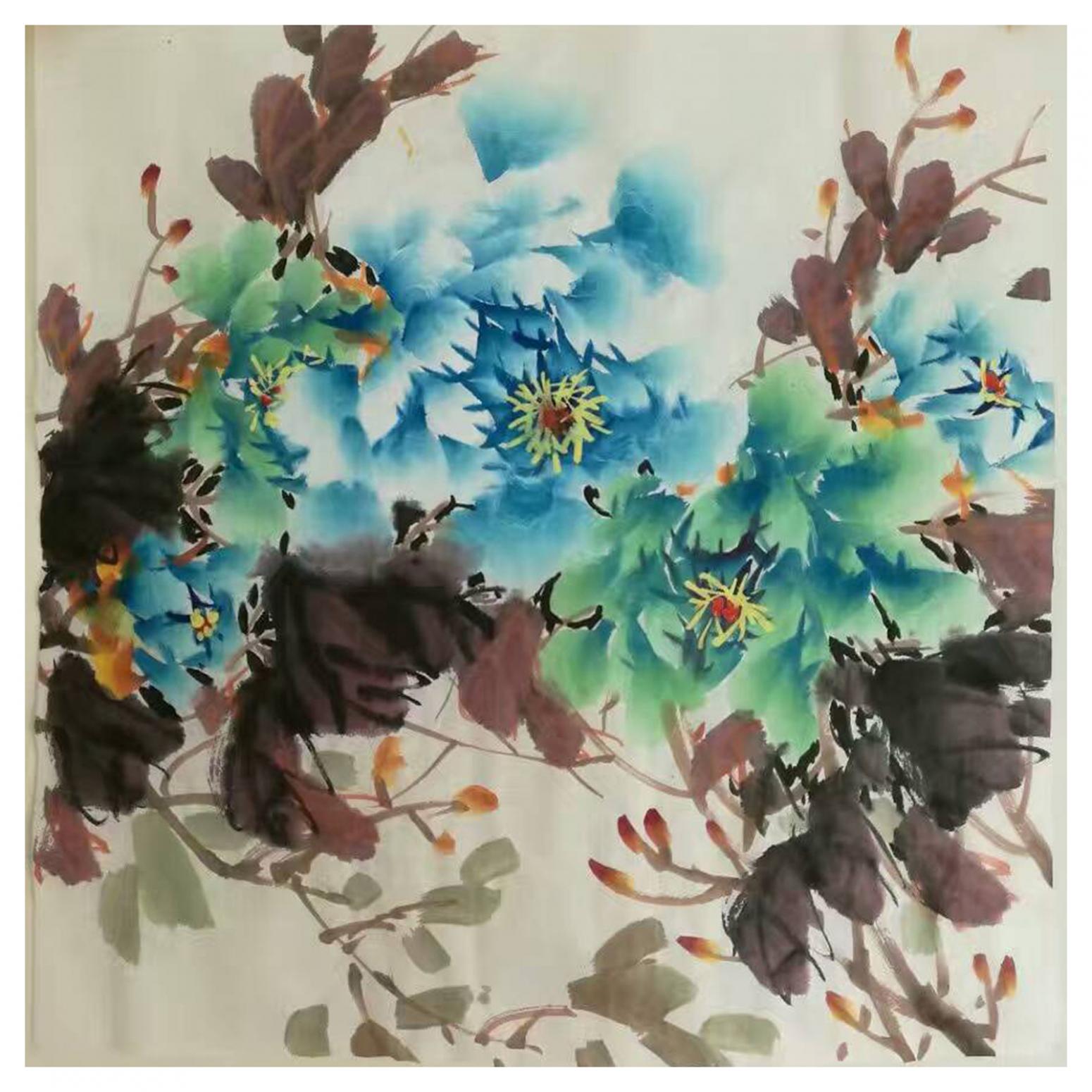 王長(zhǎng)泉國(guó)畫(huà)作品《【花香】作者王長(zhǎng)泉》