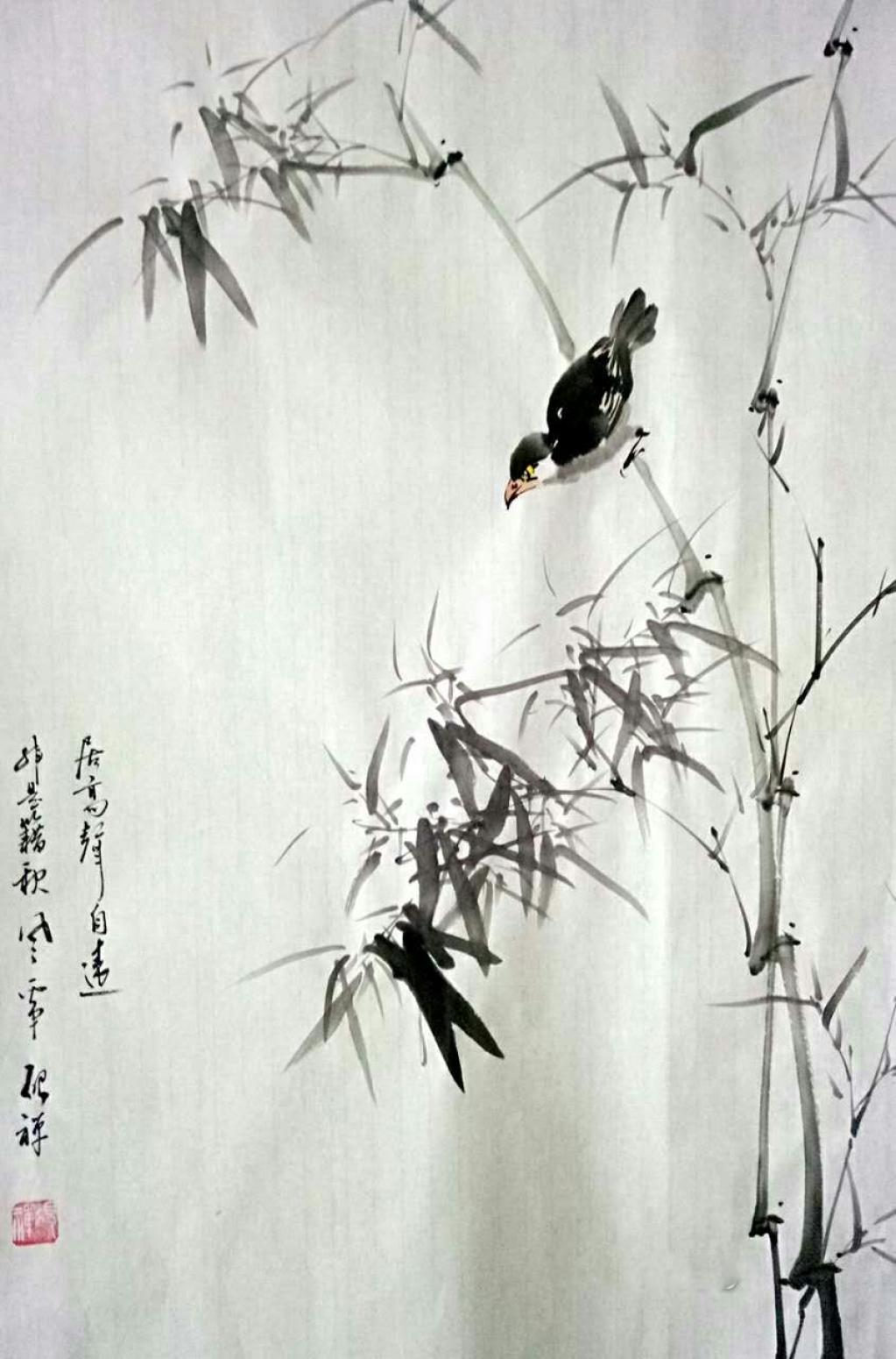 張清永國畫作品《【節(jié)節(jié)高升】》【圖0】