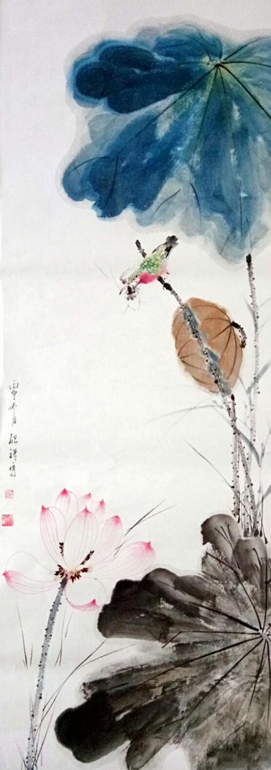 張清永國畫作品《【荷塘美景1》【圖0】