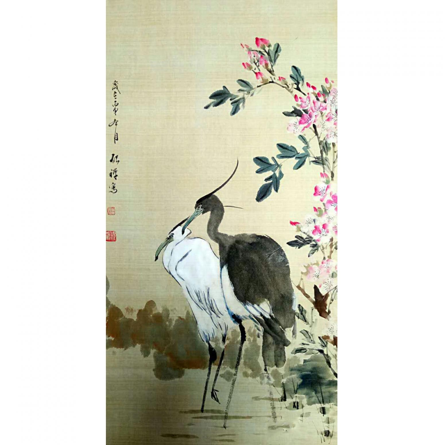 張清永國畫作品《【白鷺】作者張清永》