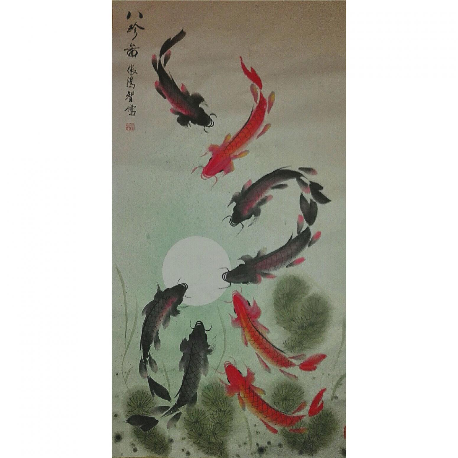 張鴻智國(guó)畫(huà)作品《【八珍圖2】作者張鴻智》