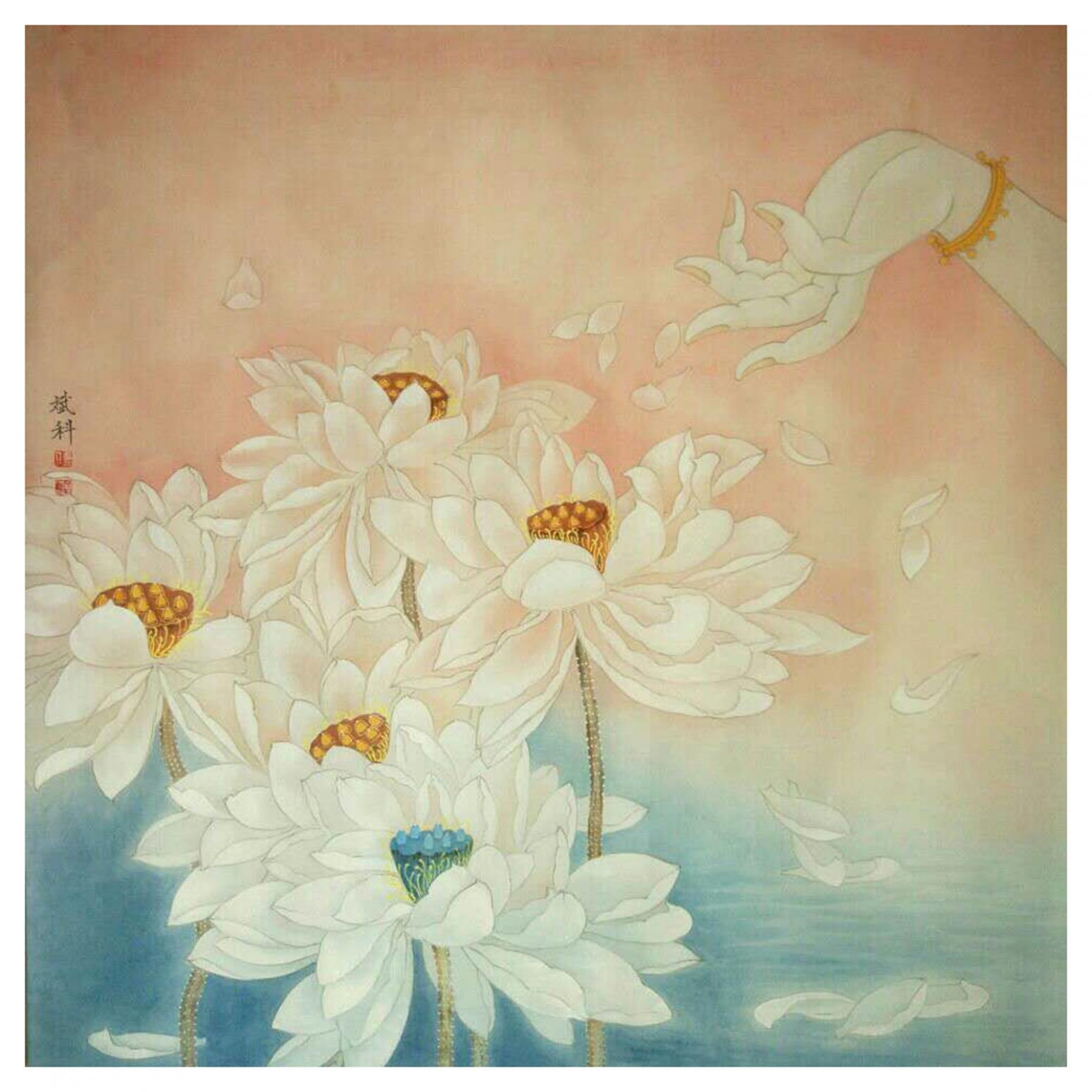 傅斌科國(guó)畫(huà)作品《【蓮花2】作者傅斌科》