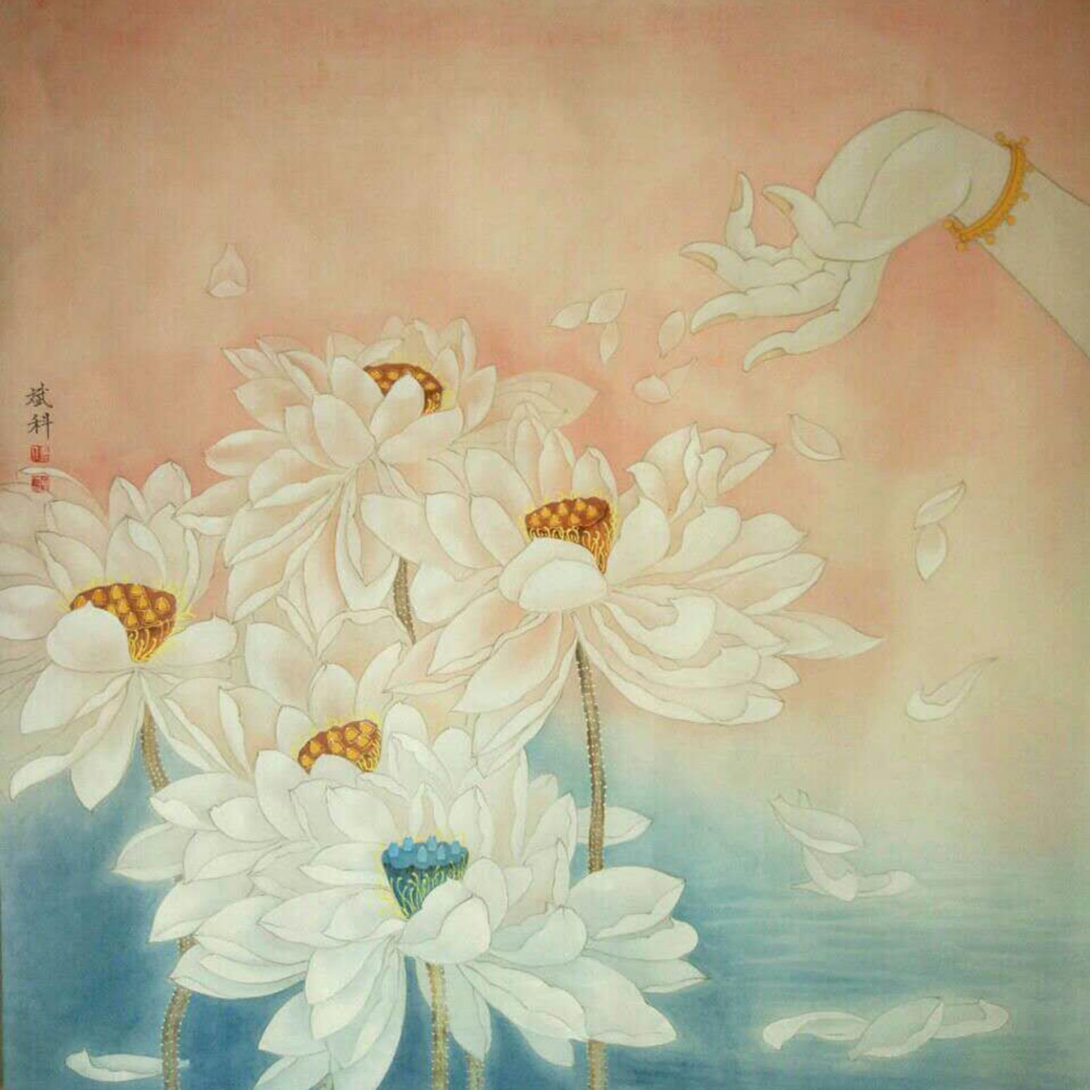 傅斌科國(guó)畫(huà)作品《【蓮花2】作者傅斌科》【圖0】