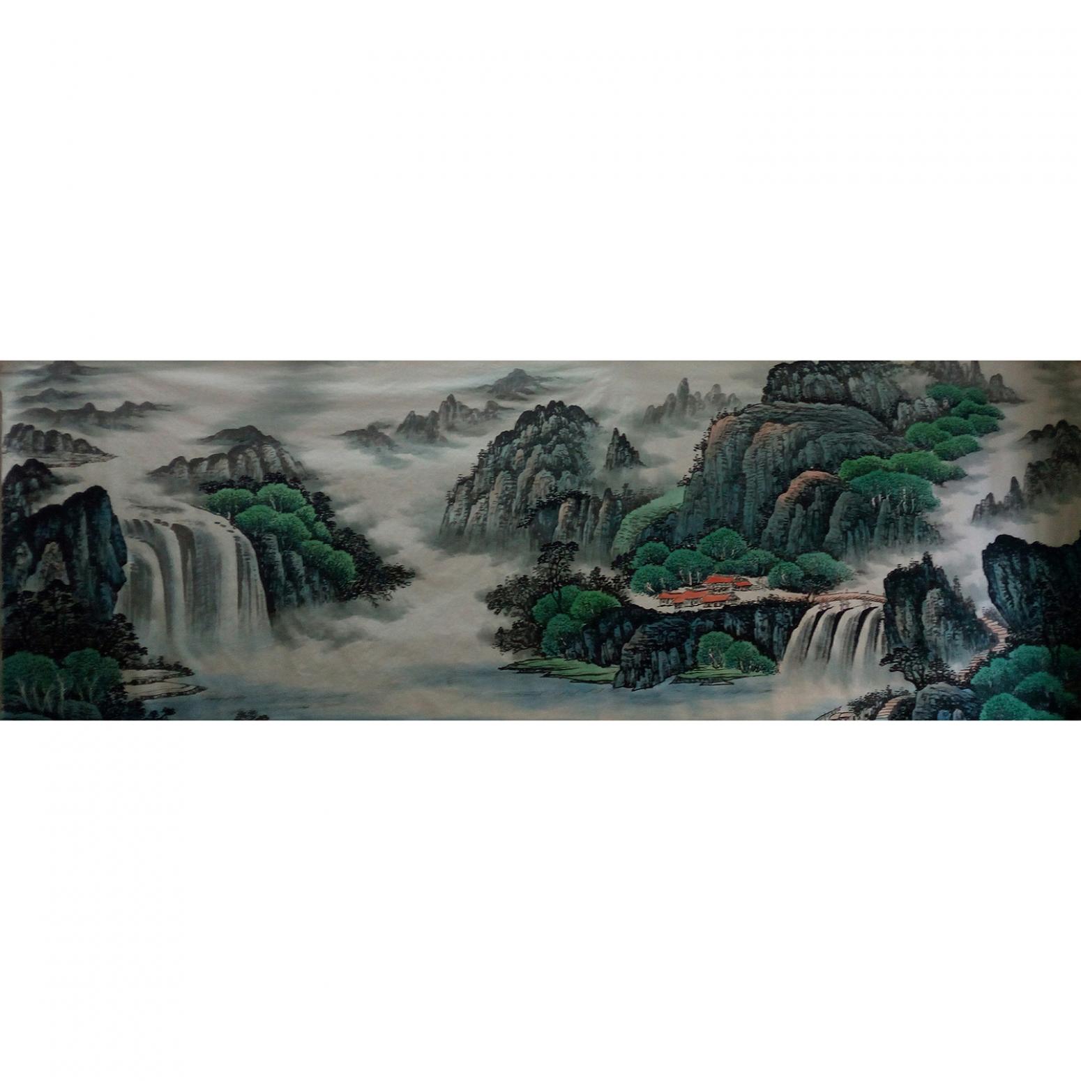 韋杰球國(guó)畫(huà)作品《【高山流水61】作者韋杰球》